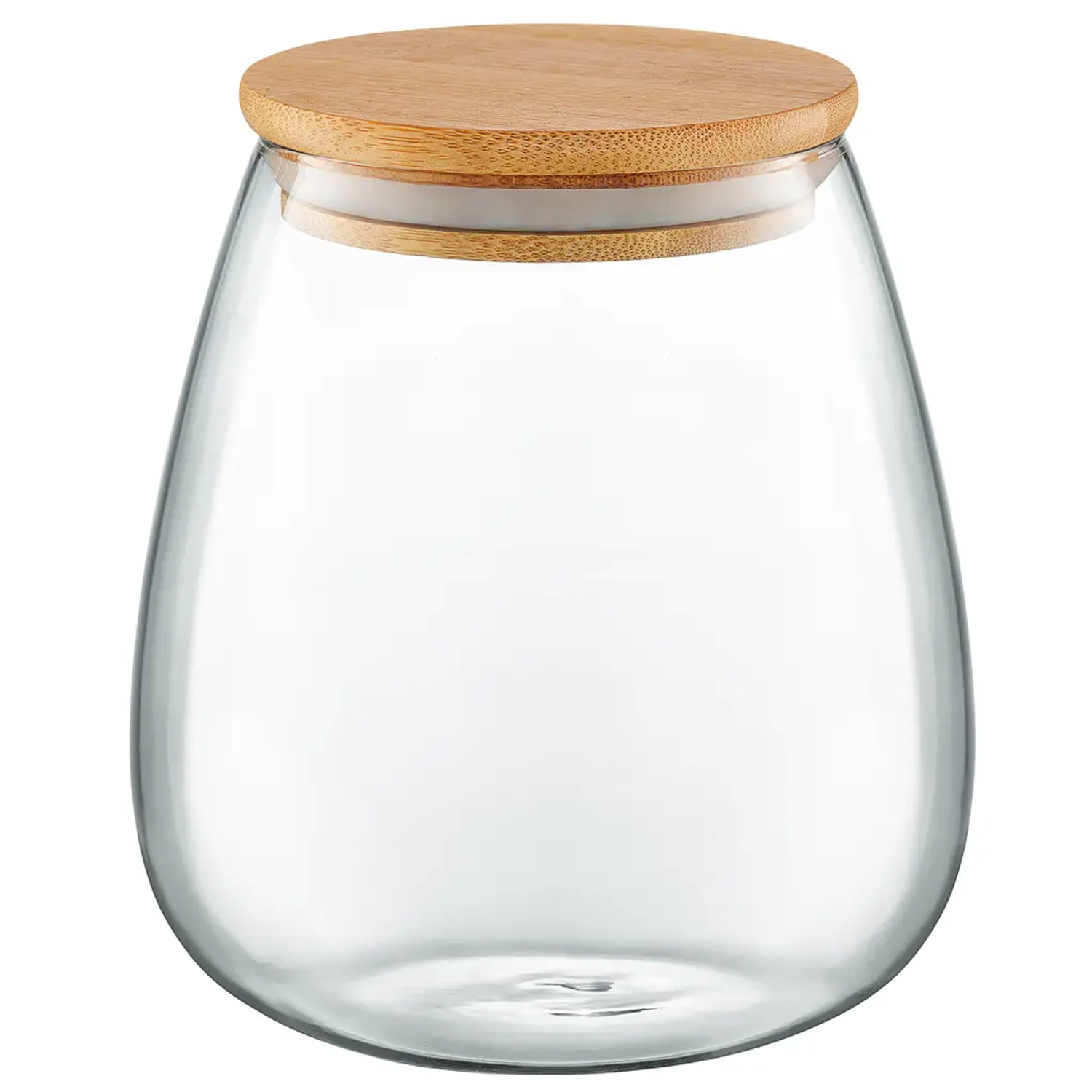 CEN-72172--Słoik z bambusową pokrywką o pojemności 1000 ml to idealne rozwiązanie do przechowywania produktów. Pokrywka wyposażona w uszczelkę pomagającą w dłuższym utrzymaniu świeżości.Słoik jest nie tylko bardzo funkcjonalny, ale również zaprojektowany zgodni