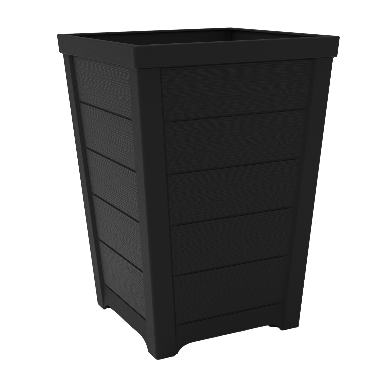 CEN-73580--Elegancka doniczka Taper Wood S znakomicie wpisze się w aranż każdego ogrodu, tarasu lub balkonu. Doniczka wyróżnia się swoim wyglądem, kształtem, oraz fakturą, do złudzenia przypominającą naturalne drewno.Stonowana kolorystyka i elegancki design don