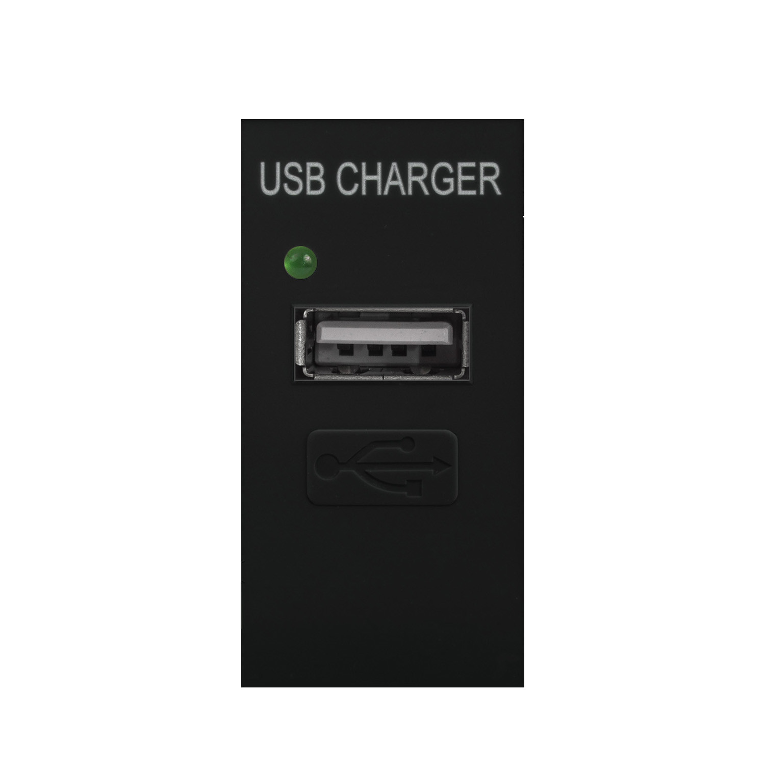 CEN-75810--Wysokiej jakości ścienne gniazdo USB. Służy jako ładowarka do wszelkiego rodzaju telefonów, smartfonów, tabletów i innych urządzeń ładowanych przez port USB. Moduł gniazda można zamontować w szklanych ramkach dostępnych w naszych ofertach (jeden modu