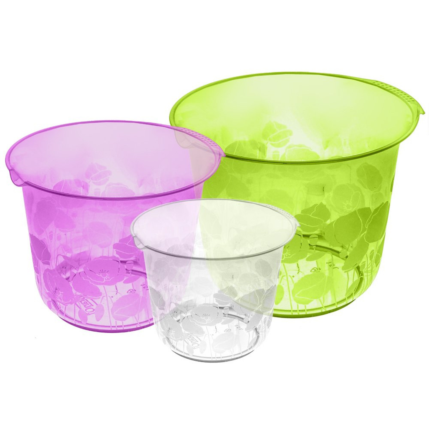 CEN-76984--Komplet 3 misek do mieszania Maki 1,5l + 2l + 2,5l.Trzyczęściowy zestaw misek do mieszana. Bardzo wygodny w użyciu dzięki różnym pojemnościom i praktycznej wylewce.* Uwaga: produkt występuje w kilku wersjach kolorystycznych - brak możliwości wyboru k