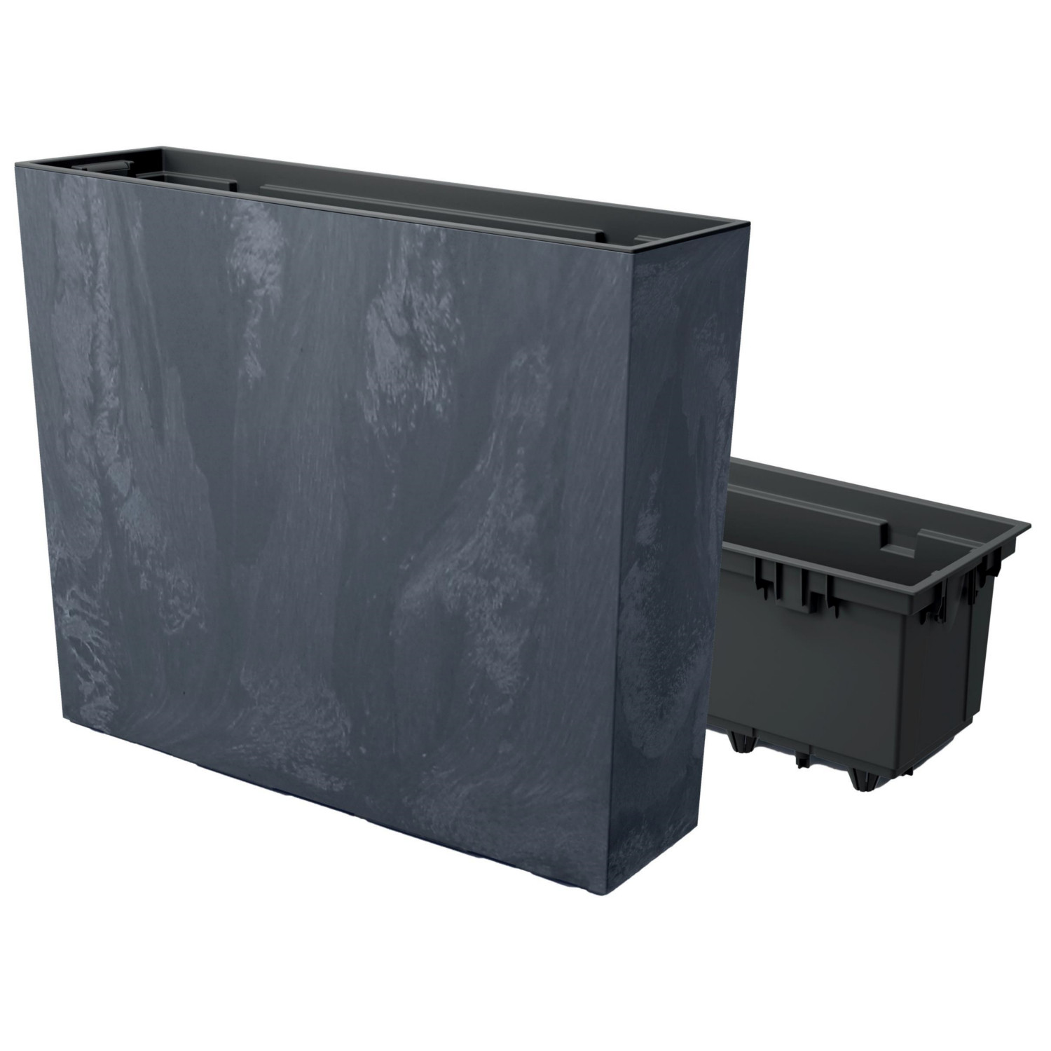 CEN-78021--Urbi Case to linia skrzynek dekoracyjnych o eleganckich kształtach. Wysoka skrzynka "Urbi Case Beton Effect T" o powierzchni imitującej produkt wykonany z betonu, pozwala kreować piękne unikatowe wnętrza i aranżować przestrzeń wokół domu, g