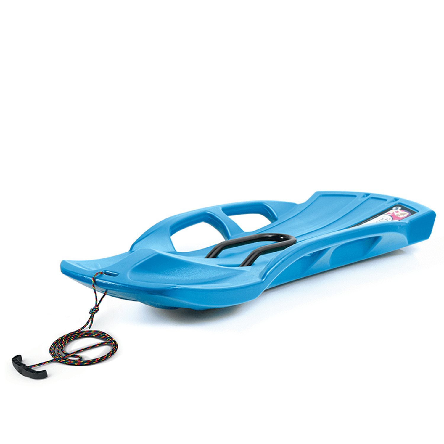 CEN-80086--Doskonały ślizg dla dzieci i dorosłych, służący do zjeżdżania po śniegu. Zaprojektowany w taki sposób, by zjazdy były szybsze i jednocześnie komfortowe. W komplecie sznurek z uchwytem.Centralnie zamocowany, stalowy element sterujący pozwala hamować i