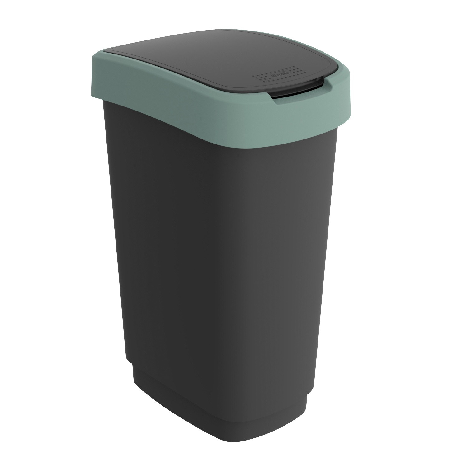 CEN-80794--Jeżeli interesuje Cię duży i ergonomiczny kosz na śmieci do zastosowań domowych, to model z serii TWIST o pojemności 50 l całkowicie spełni Twoje oczekiwania. TWIST to sztandarowy model kosza na śmieci marki Rotho, cechujący się dużą pojemnością i fu
