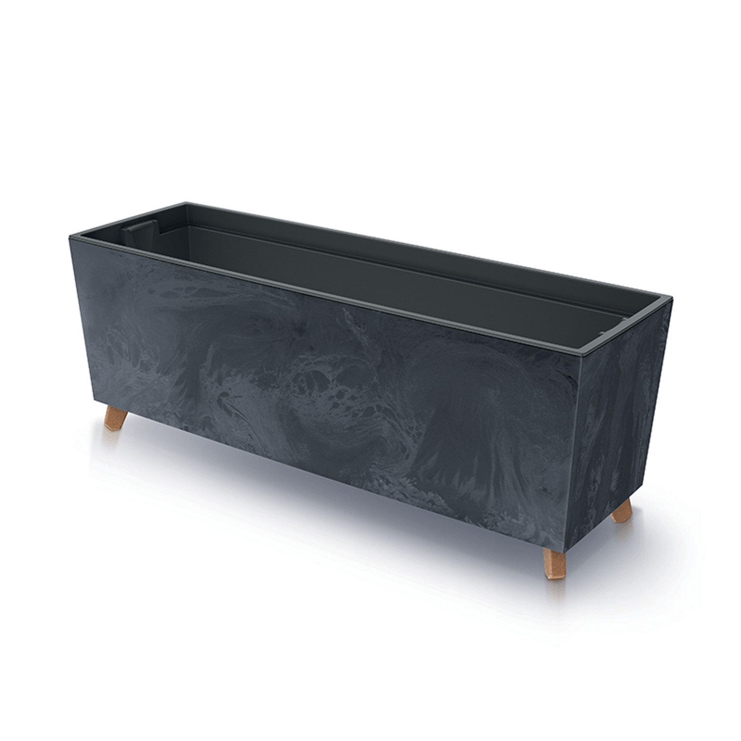 CEN-81337--Doniczka URBI CASE BETON EFFECT N - antracytowy