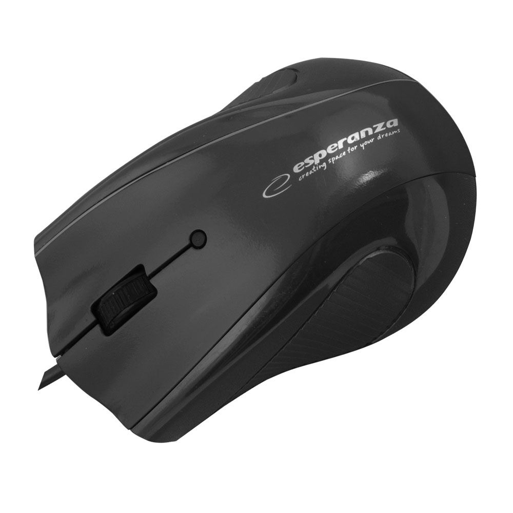 ESP-EM125K--EM125K Mysz przewodowa 3D optyczna USB z podkładką żelową, kolor czarnyNowoczesna, niewielkich rozmiar&amp;oacute;w, przewodowa mysz optyczna w komplecie z dobraną kolorystycznie podkładką żelową. Mysz wsp&amp;oacute;łpracuje zar&amp;oacu