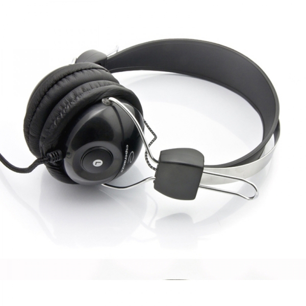 ESP-EH108--Eleganckie, stereofoniczne słuchawki z mikrofonem i umieszczoną na kablu regulacją głośności. Mikrofon został ukryty w obudowie pokrętła regulacji głośności co zapewnia dużą wygodę w użytkowaniu. Pałąk nagłowny z obustronną regulacją wielkości, zosta