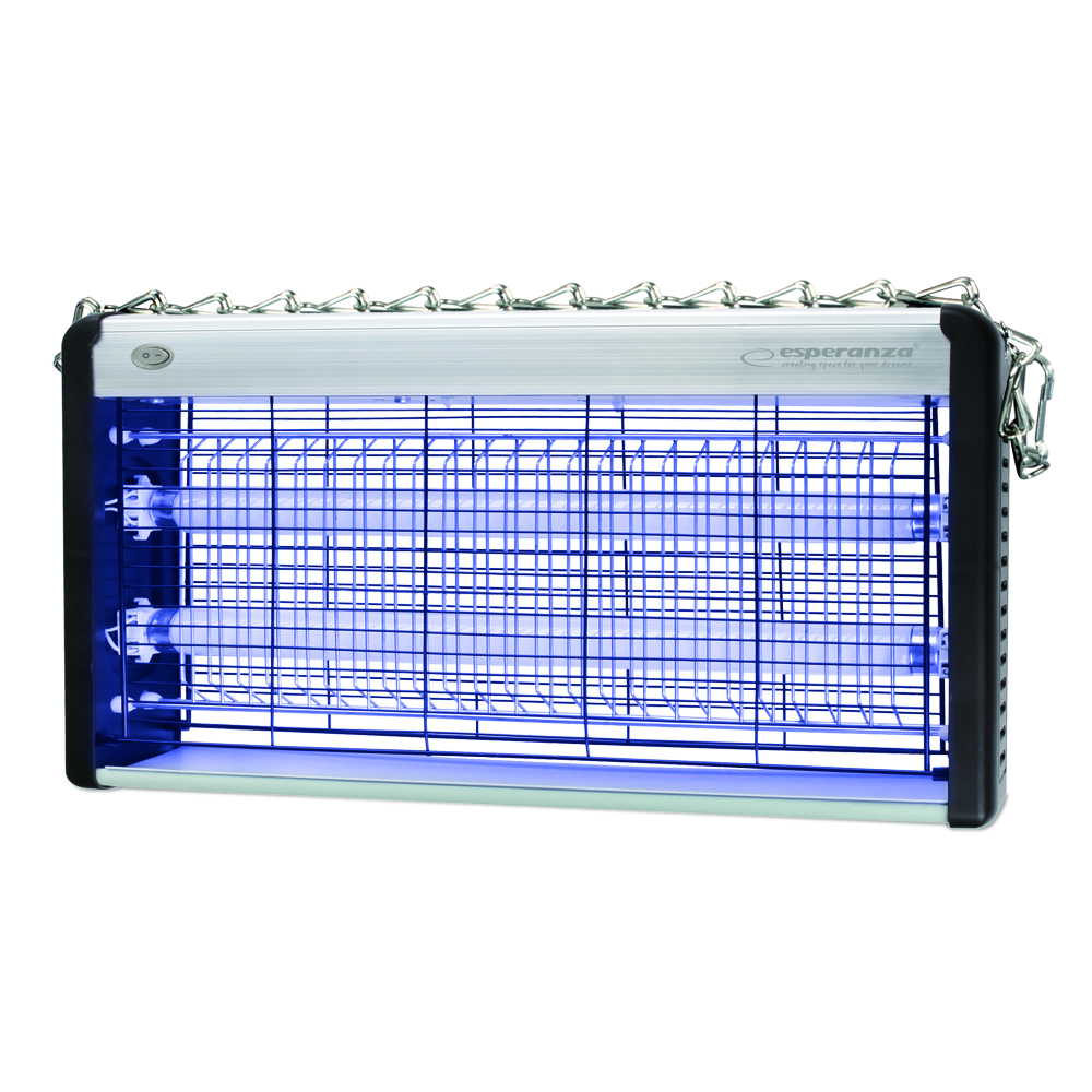 ESP-EHQ007--Lampa owadob&amp;oacute;jcza Esperanza bardzo skutecznie przyciąga owady, takie jak muchy, ćmy, komary i inne insekty latające, by następnie je sprawnie wyeliminować.W urządzeniu nie są stosowane żadne środki chemiczne ani aerozole. Nie wydziela 