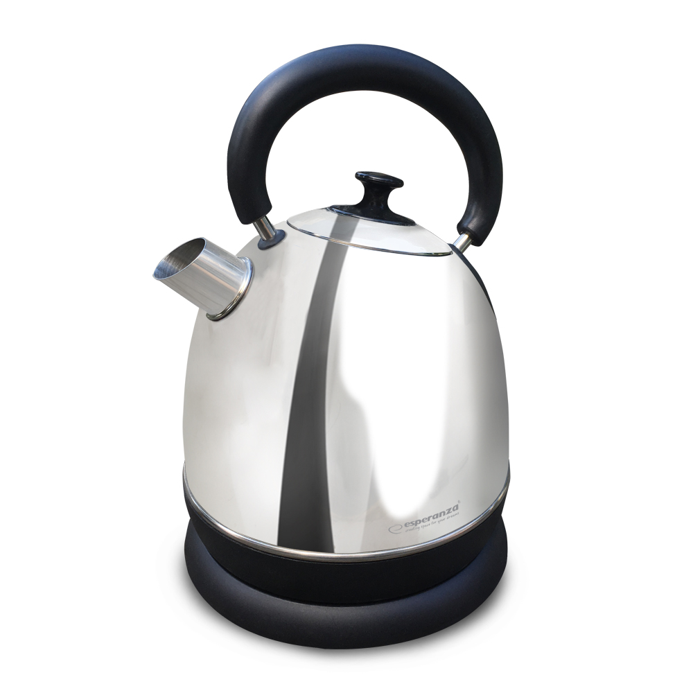 ESP-EKK032S--Elegancki czajnik bezprzewodowy wykonany z wysokiej jakości stali nierdzewnej. Utrzymany jest w stylistyce retro, co sprawia, że sprawdzi się w każdym wnętrzu. Wyposażony w wygodny, wbudowany element grzewczy. Łatwe stawianie czajnika na podstawie. N