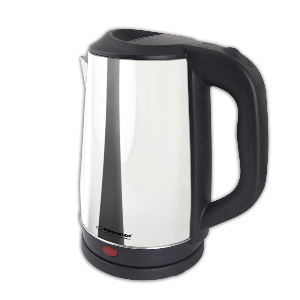 ESP-EKK036S--Nowoczesny i elegancki czajnik bezprzewodowy Esperanza TIBER wykonany ze stali nierdzewnej, w dw&amp;oacute;ch wariantach wykończenia stali: szczotkowanej i polerowanej tak aby pasował do każdej kuchni. Ergonomiczny kształt i funkcjonalność spraw