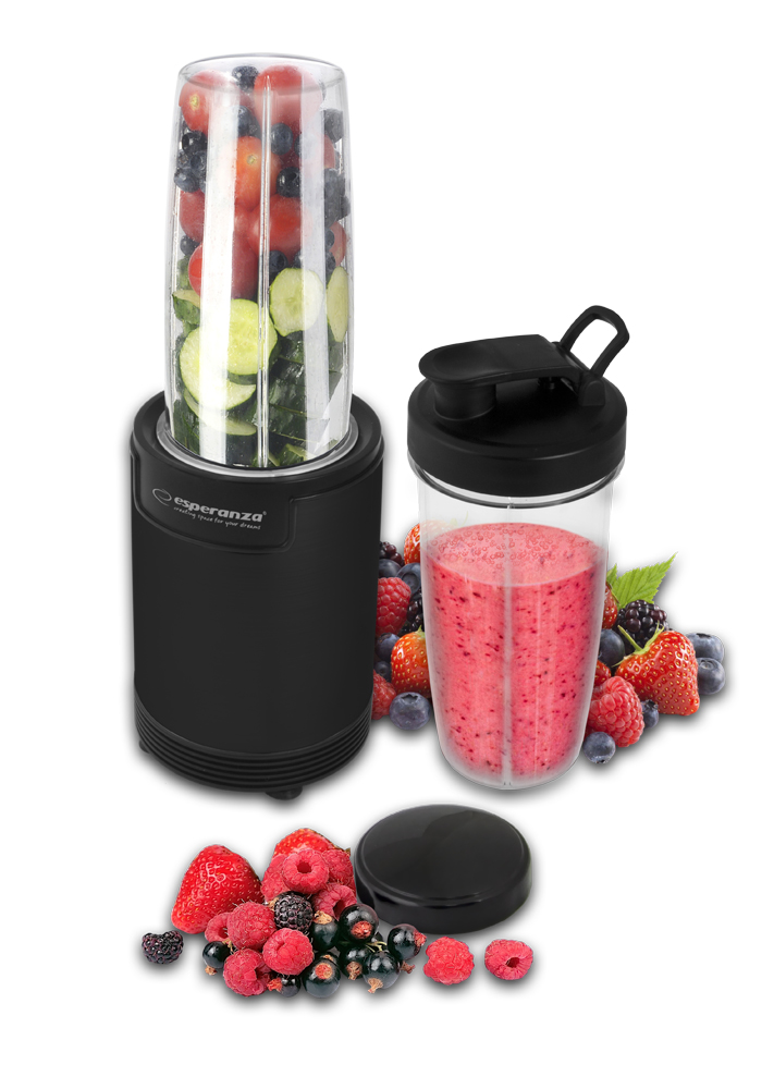 ESP-EKM029--Nutriblender Esperanza NUTRI SHOT wyposażony jest w mocny i trwały silnik, dzięki czemu może wydobyć składniki odżywcze głęboko ukryte w nasionach, ziarnach, orzechach, owocach, warzywach i innych pokarmach. Doskonale sprawdza się nie tylko w przygot