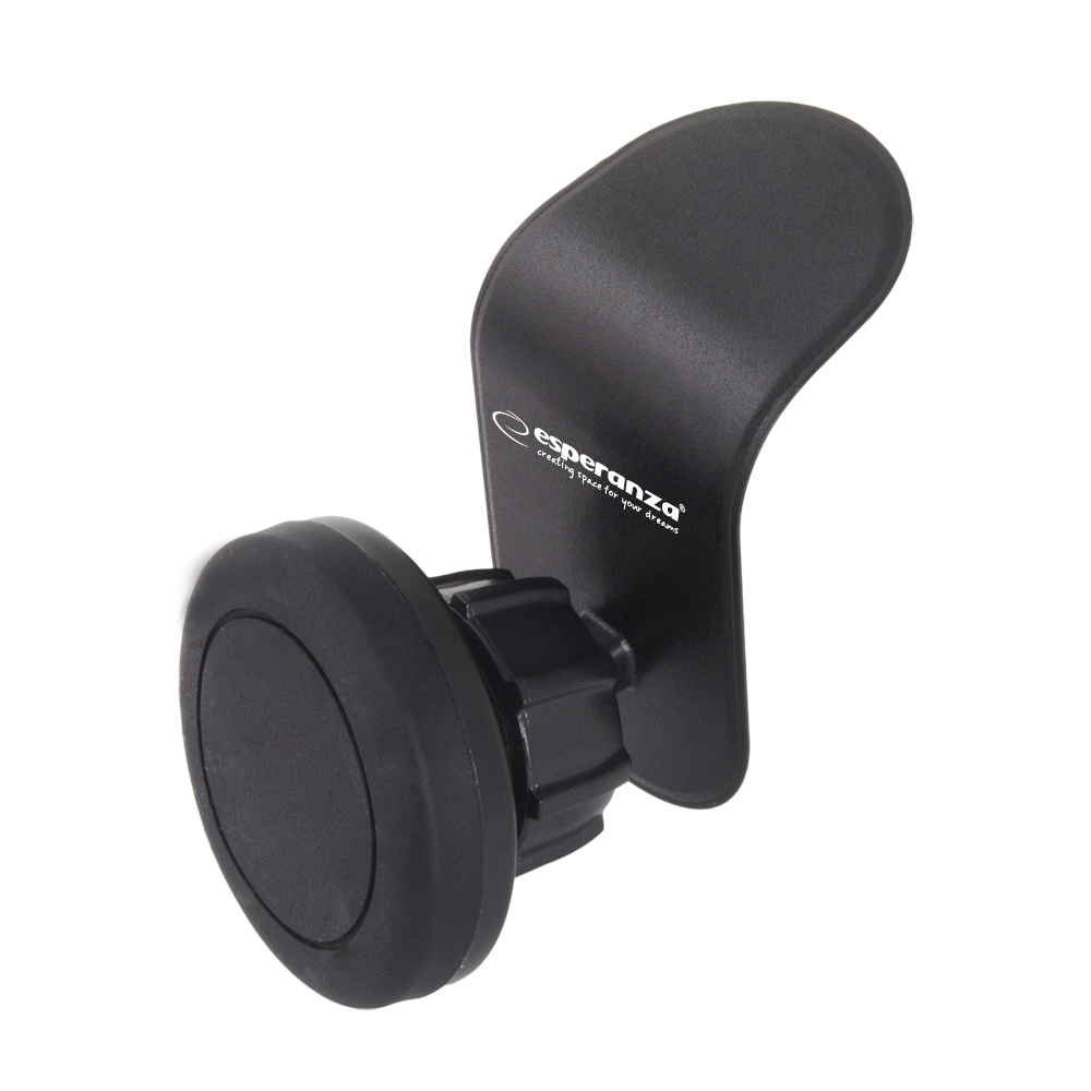 ESP-EMH126--Uchwyt magnetyczny do smartfon&amp;oacute;w przytwierdzany do kratki wentylacyjnej w samochodzie.Umożliwia szybkie i wygodne mocowanie telefonu bez zarysowań i uszkodzeń jego obudowy.Obr&amp;oacute;t 360o.W zestawie dwie metalowe płytki.