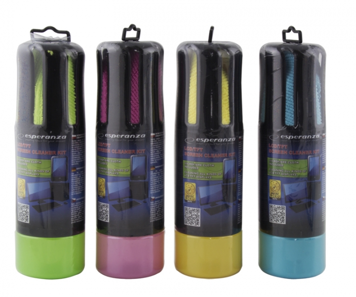 ESP-ES122M--Zestaw zawiera żel czyszczący i ściereczkę z mikrofibry. Skutecznie usuwa brud i kurz w telewizorach, laptopach, palmtopach, zestawach do nawigacji satelitarnej, monitorach, telewizorach LCD itp.Spos&amp;oacute;b użycia: niewielką ilość żelu nani