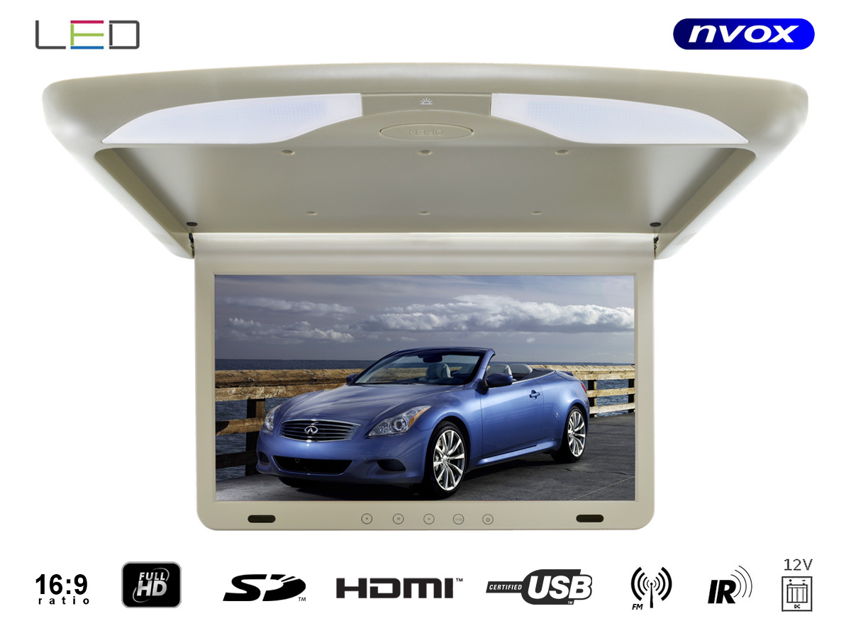 NVOX RF1738 IR FM HDMI BEIGE--- SUPER SLIM - najcieńszy monitor na rynku- najwyższa rozdzielczość FULL HD- markowa matryca w technologii GLARE- obsługa dwóch źródeł obrazu AV1/AV2- dotykowe przyciski- wejście HDMI- wbudowane złącze USB SD - pozwala na odtwarzanie filmów, muzyki i
