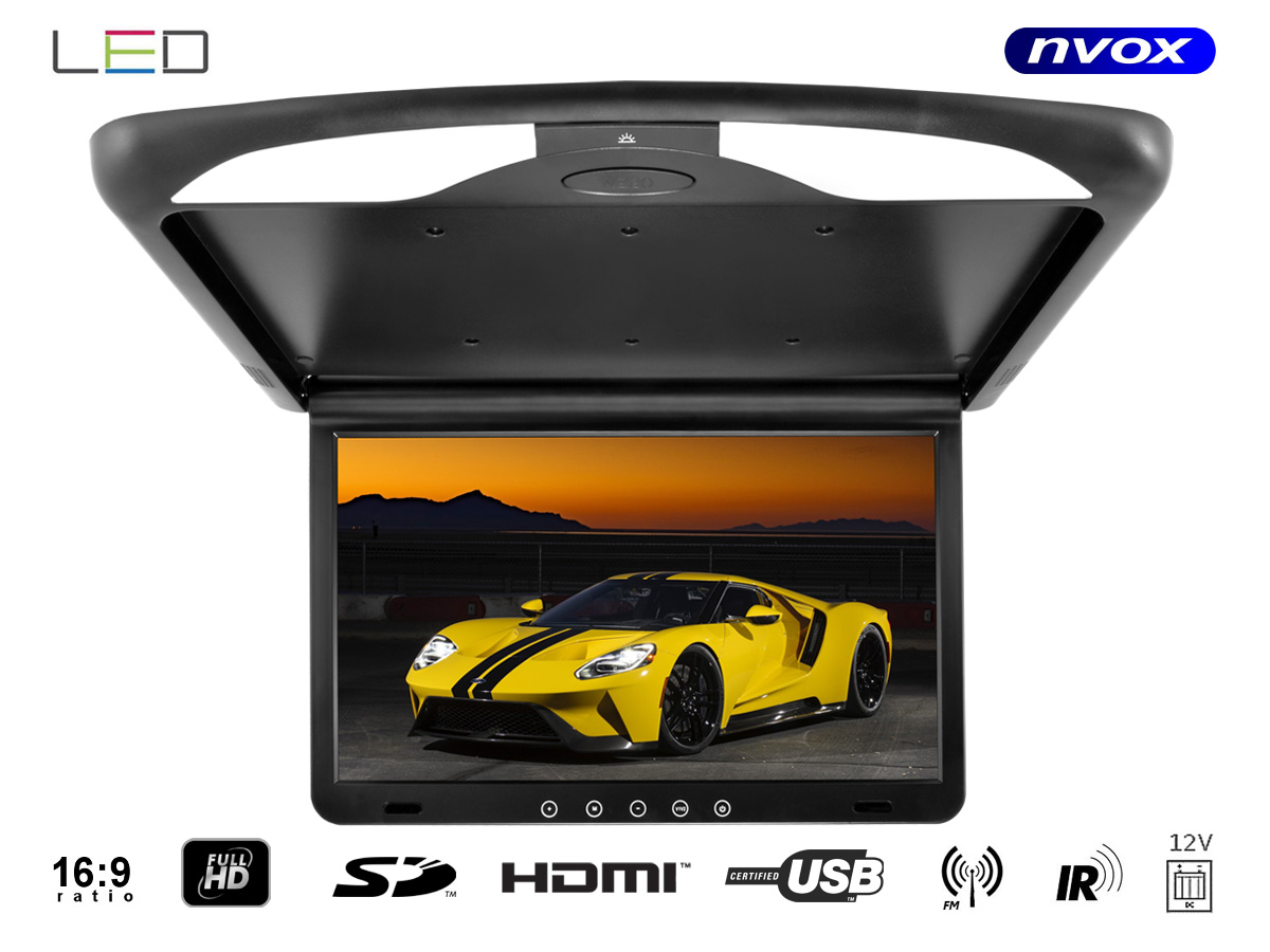 NVOX RF1738 IR FM HDMI BLACK--- SUPER SLIM - najcieńszy monitor na rynku- najwyższa rozdzielczość FULL HD- markowa matryca w technologii GLARE- obsługa dwóch źródeł obrazu AV1/AV2- dotykowe przyciski- wejście HDMI- wbudowane złącze USB SD - pozwala na odtwarzanie filmów, muzyki i