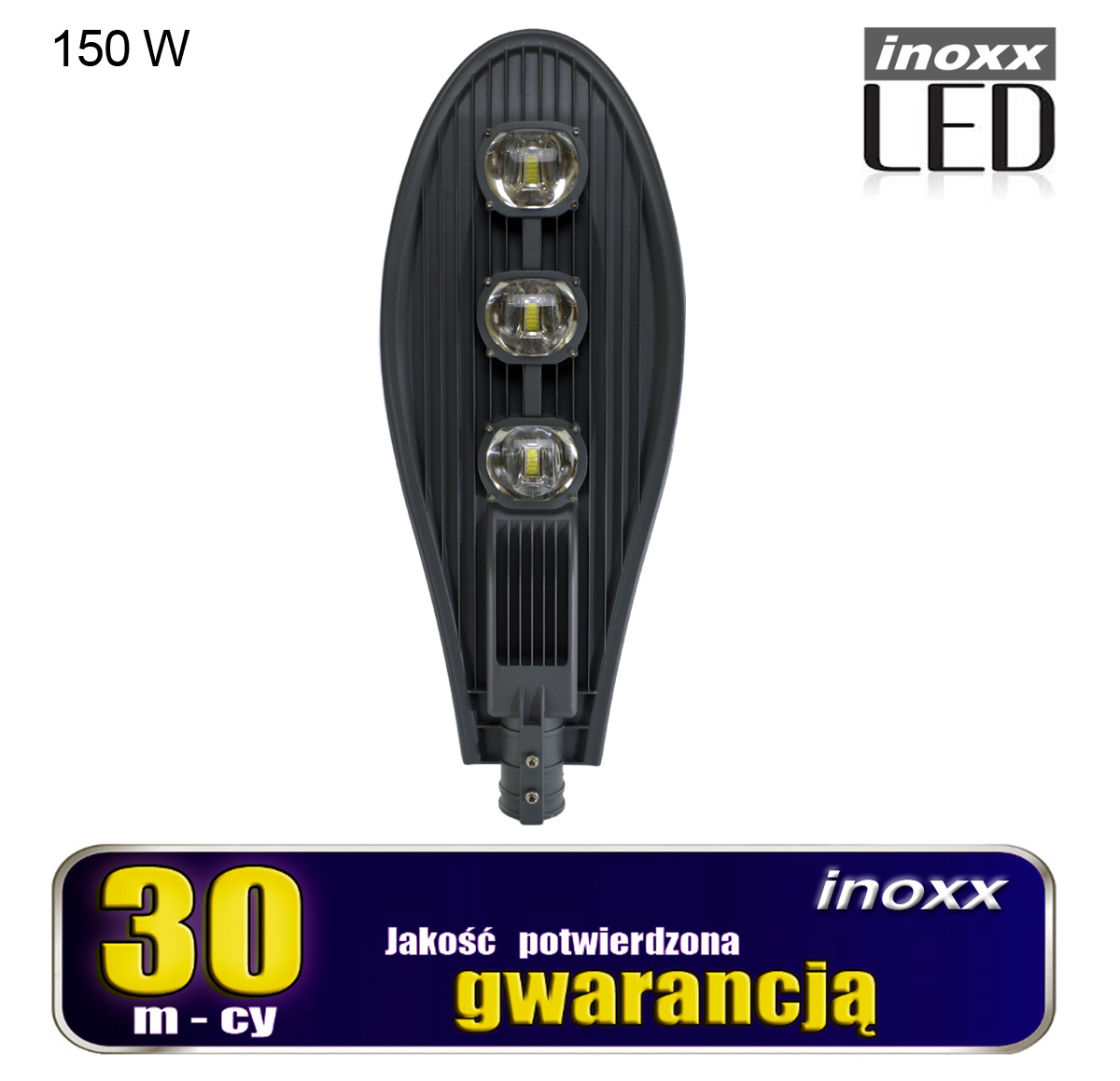 INOXX SL-013-150W 4000K FS--latarnia uliczna LED to nowoczesna i energooszczędna lampa o szerokim zastosowaniu, emituje bardzo jasne światło o strumieniu aż 15 000lmbardzo solidna, masywna, wytrzymała, odporna na uszkodzenia i warunki atmosferyczne dzięki obudowie z wysokiej kl