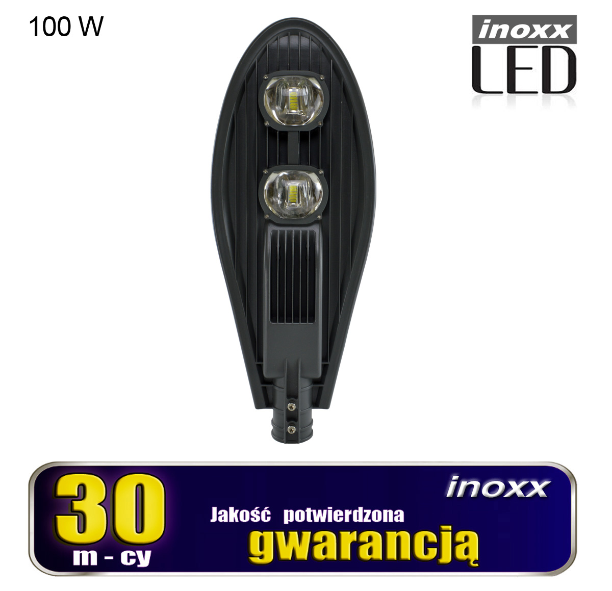 INOXX SL-013-100W 4000K FS--latarnia uliczna LED to nowoczesna i energooszczędna lampa o szerokim zastosowaniu, emituje bardzo jasne światło o strumieniu aż 10 000lmbardzo solidna, masywna, wytrzymała, odporna na uszkodzenia i warunki atmosferyczne dzięki obudowie z wysokiej kl