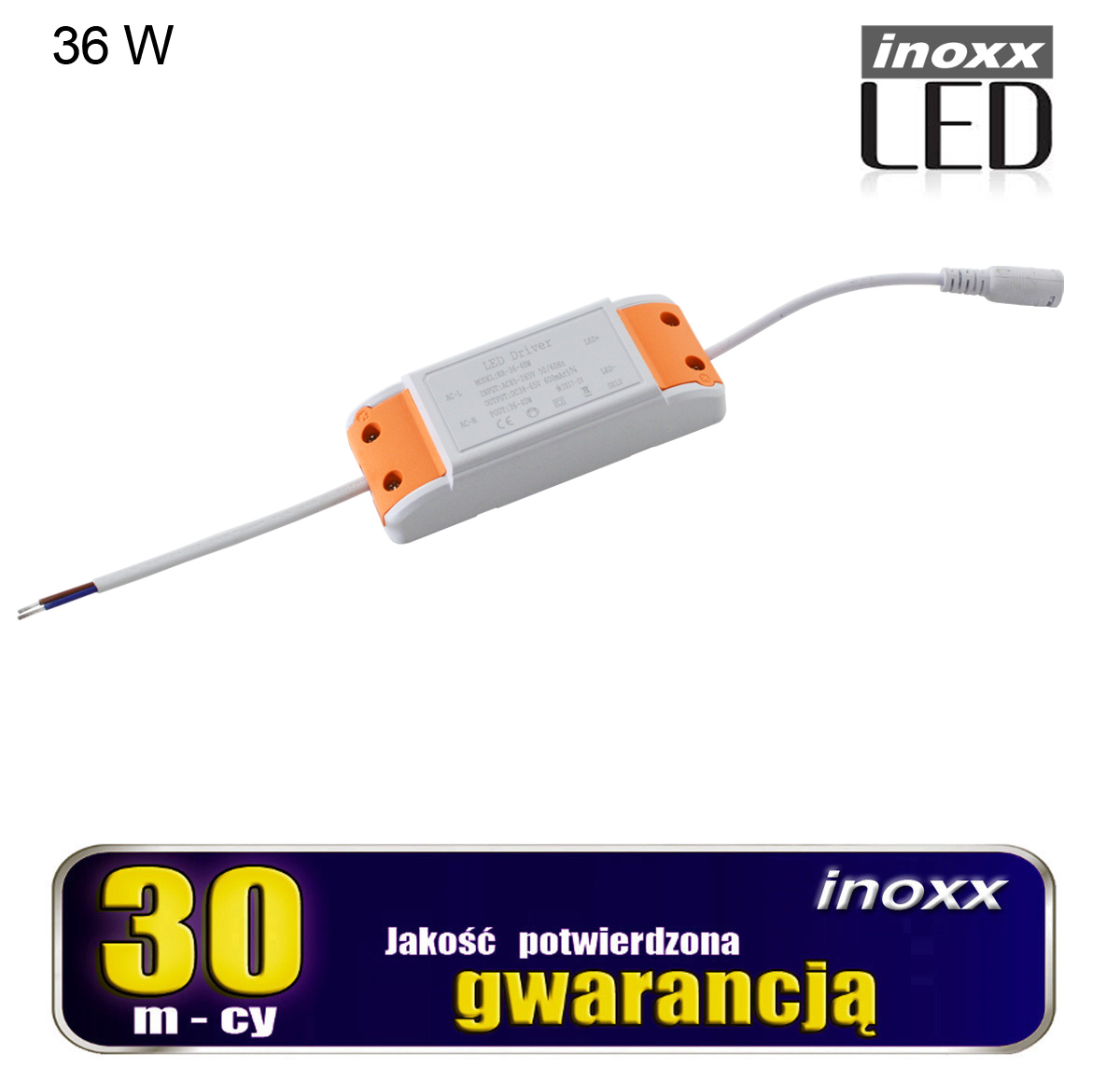 INOXX PAN POWER AD36W FS--nowoczesny zasilacz ledowy do paneli typu slim do zabudowy podtynkowej lub natynkowejdyskretny i lekki, idealnie chowa się za obudową panela,bardzo łatwy montaż i podłączenie (zasilacz i okablowanie na wtyk do panela)współpracuje z czujnikami ruchu -