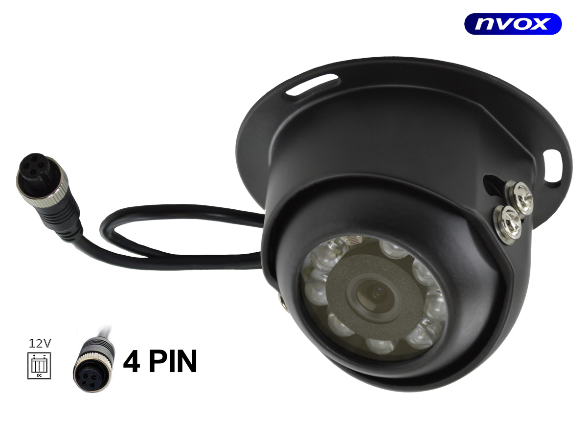 NVOX GDB06R 4PIN--- wysoko sprawny przetwornik CCD marki SHARP zapewnia najwyższą jakość obrazu- funkcja noktowizyjna (diody podczerwieni LED umożliwiają widzenie w nocy)- odporna na warunki atmosferyczne, wodoszczelna- obudowa w 100% metalowa zapewnia maksymalną wytr