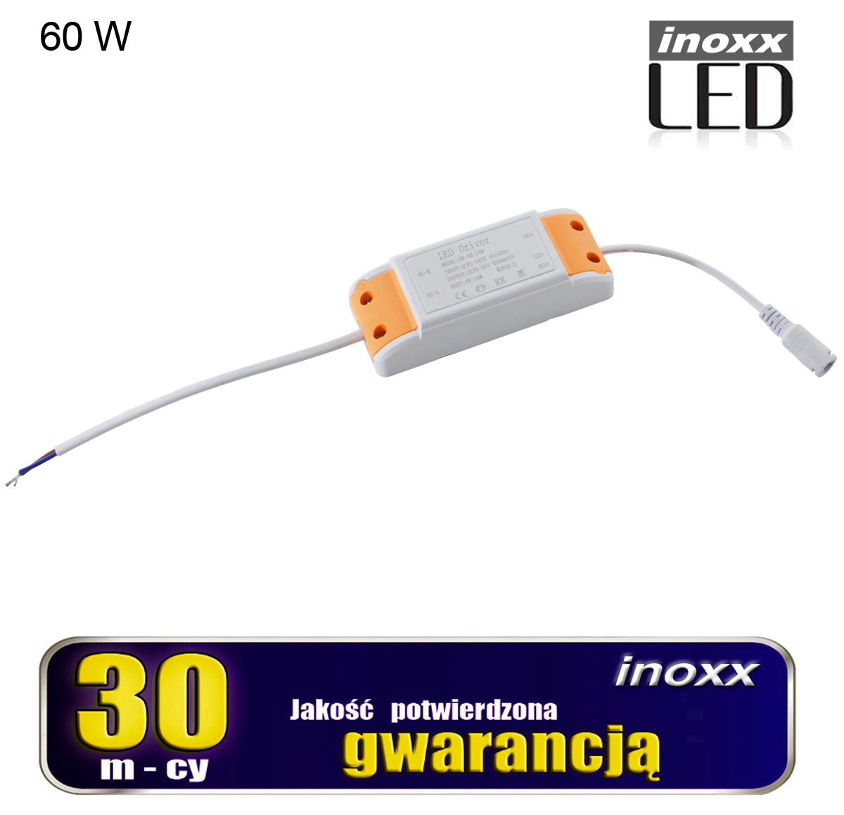 INOXX PAN POWER AD60W FS--nowoczesny zasilacz ledowy do paneli typu slim do zabudowy podtynkowej lub natynkowejdyskretny i lekki, idealnie chowa się za obudową panela,bardzo łatwy montaż i podłączenie (zasilacz i okablowanie na wtyk do panela)współpracuje z czujnikami ruchu -