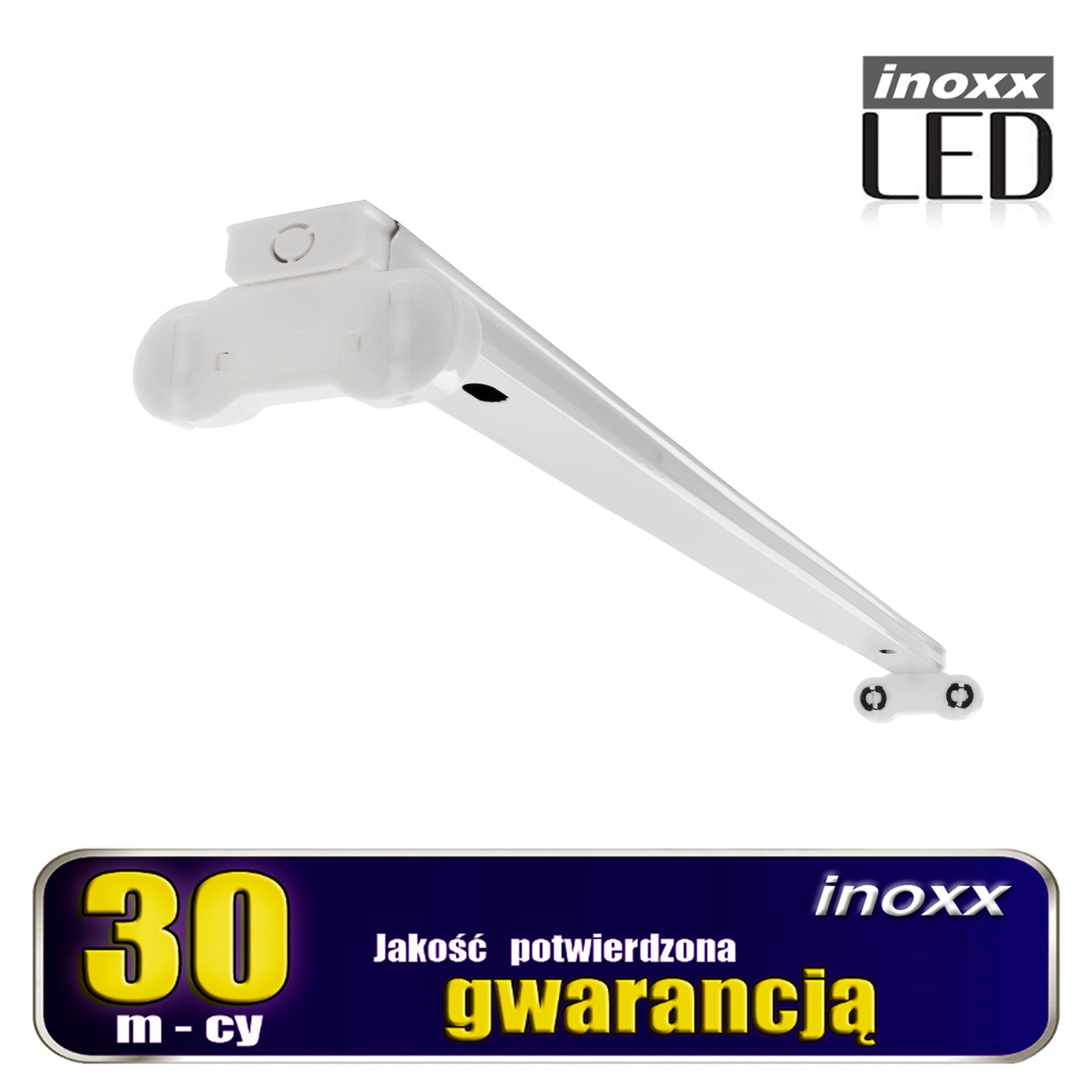 INOXX T8 FIX2 60 MET NA FS--nowoczesna oprawa metalowa typu belka do montażu natynkowego lub naściennego dla 2. świetlówek 60cm T8 z trzonkiem G13 dwustronnie zasilanychlampa wykonana z trwałej i grubej stali odpornej na uszkodzenia mechaniczne pozwala na użycie w trudnych waru