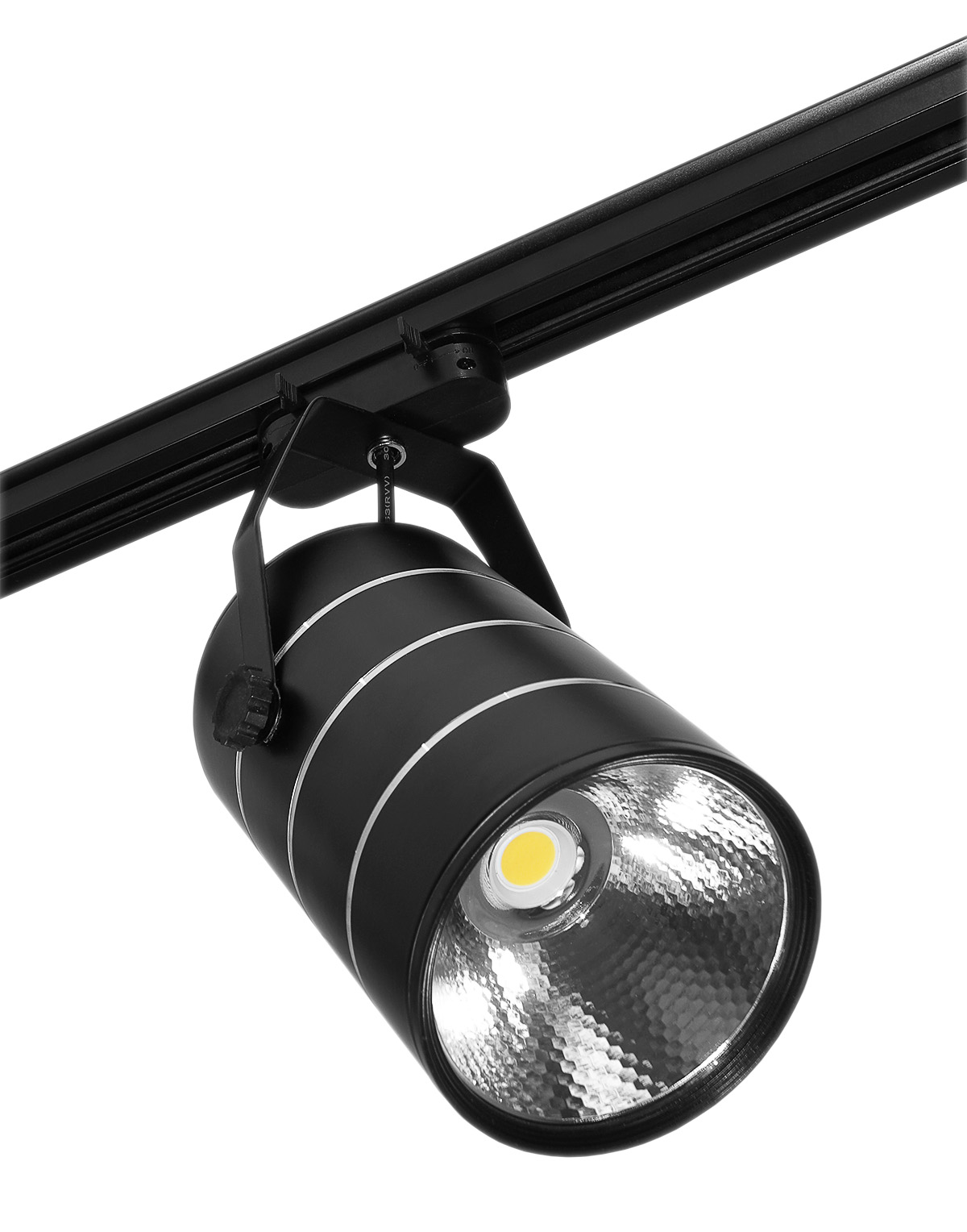 INOXX TL BL MET 30W 4000K FS--lampa sklepowa LED to kierunkowy reflektor szynowy z wydajną diodą COB o mocy 30W dająca aż 2550 lumenówbardzo solidnie i estetycznie wykonany reflektor w kolorze czarnym ze srebrnymi akcentami na metalowej budowielampa montowana jest bezpośrednio do