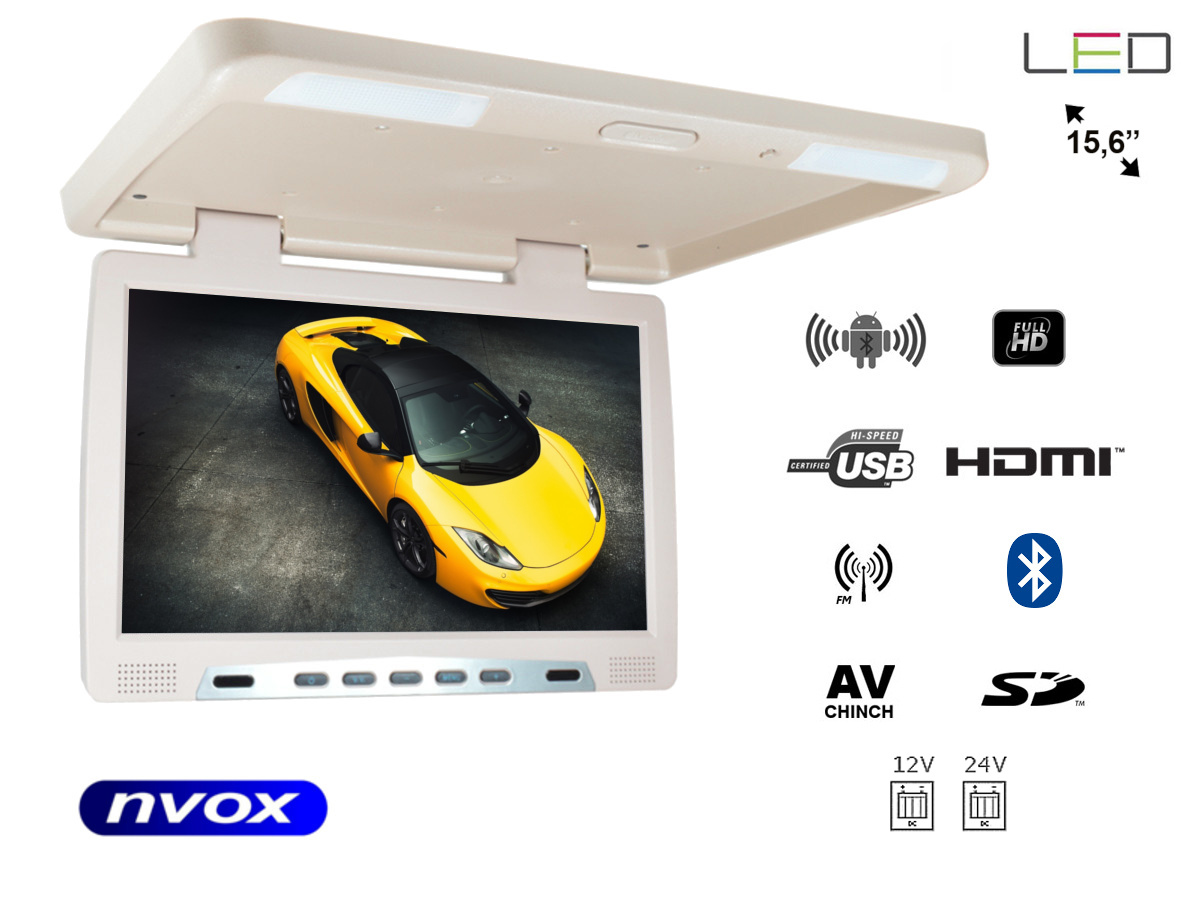 NVOX RF156AND BEIGE--- SUPER SLIM - najcieńszy monitor na rynku- CLASS+ - seria urządzeń wyróżniająca się najwyższą jakością- markowa matryca IPS Digital LED Hi-Contrast o podwyższonej jasności, kontraście oraz ostrości- najwyższej rozdzielczości ekran FULL HD LED 1920 x