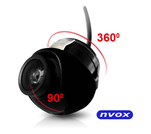 NVOX CM360 NTSC--- pasuje do każdego samochodu / busa / przyczepy- montowana w tylny zderzak- system NTSC- praktycznie niewidoczna- możliwość obrotu o 360 stopni- regulacja w pionie o 90 stopni&amp;bull; zaawansowany przetwornik obrazu CMOS COLOR II&amp;bull;