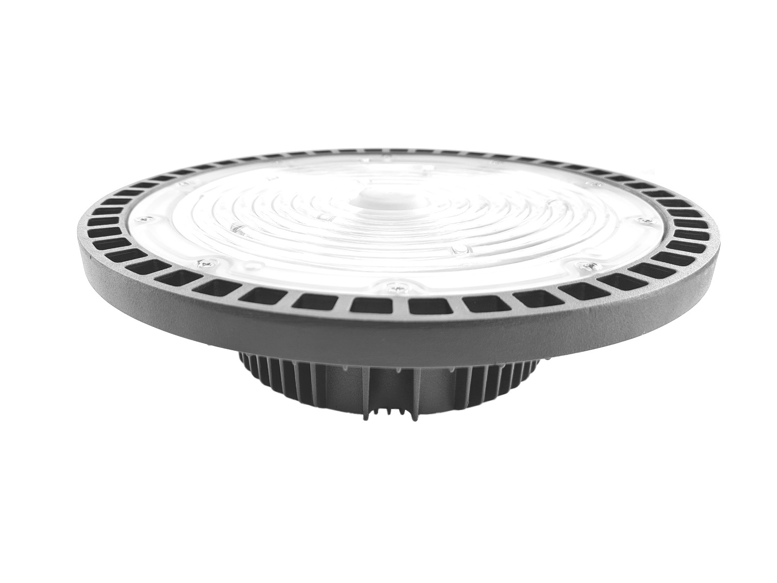 INOXX HB FG UFO 150W 6000K FS--lampa przemysłowa LED z 180.nowoczesnymi wysokowydajnymi diodami SMD3030bardzo solidna, masywna i wytrzymała, odporna na uszkodzenia dzięki grubej metalowej obudowielampa jest zabezpieczona od wilgoci i pyłów, klasa szczelności IP65 bardzo wydajna la