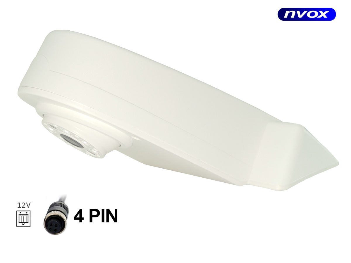 NVOX GDB2081VT 4PIN WH--- wysoko sprawny przetwornik CCD marki SONY zapewnia najwyższą jakość obrazu- funkcja noktowizyjna (diody podczerwieni LED umożliwiają widzenie w nocy)- odporna na warunki atmosferyczne, wodoszczelna- podłączenie 4PIN QUAD&amp;bull; zastosowanie: