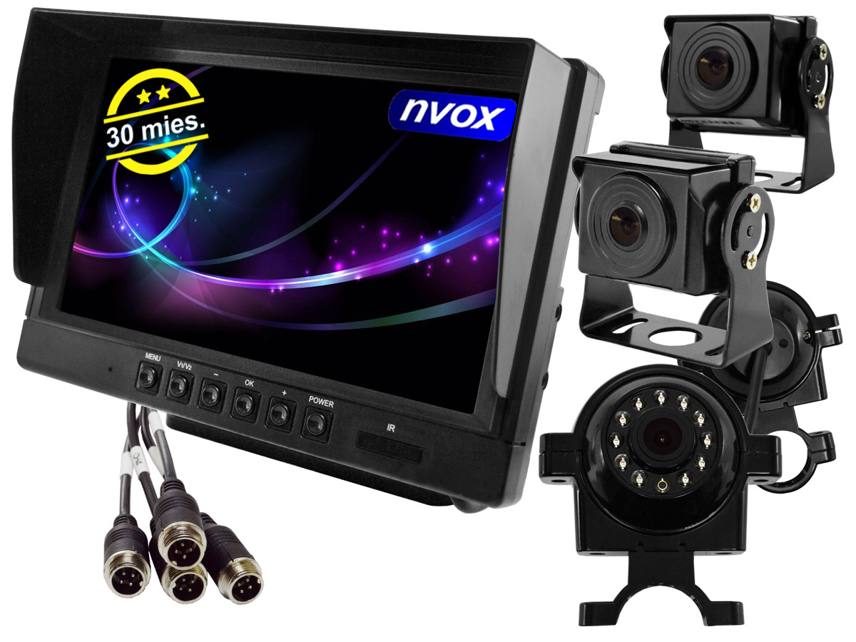 NVOX AHM6124-S 7cali RECORD QUAD 4PIN--- AHD nowa technologia, łącząca zalety transmisji analogowej z transmisją w jakości IP  FullHD 1080p.- markowa matryca o podwyższonej rozdzielczości- obsługa 4 kamer - możliwość montażu na podstawce- może być używany do monitoringu- funkcja auto włąc