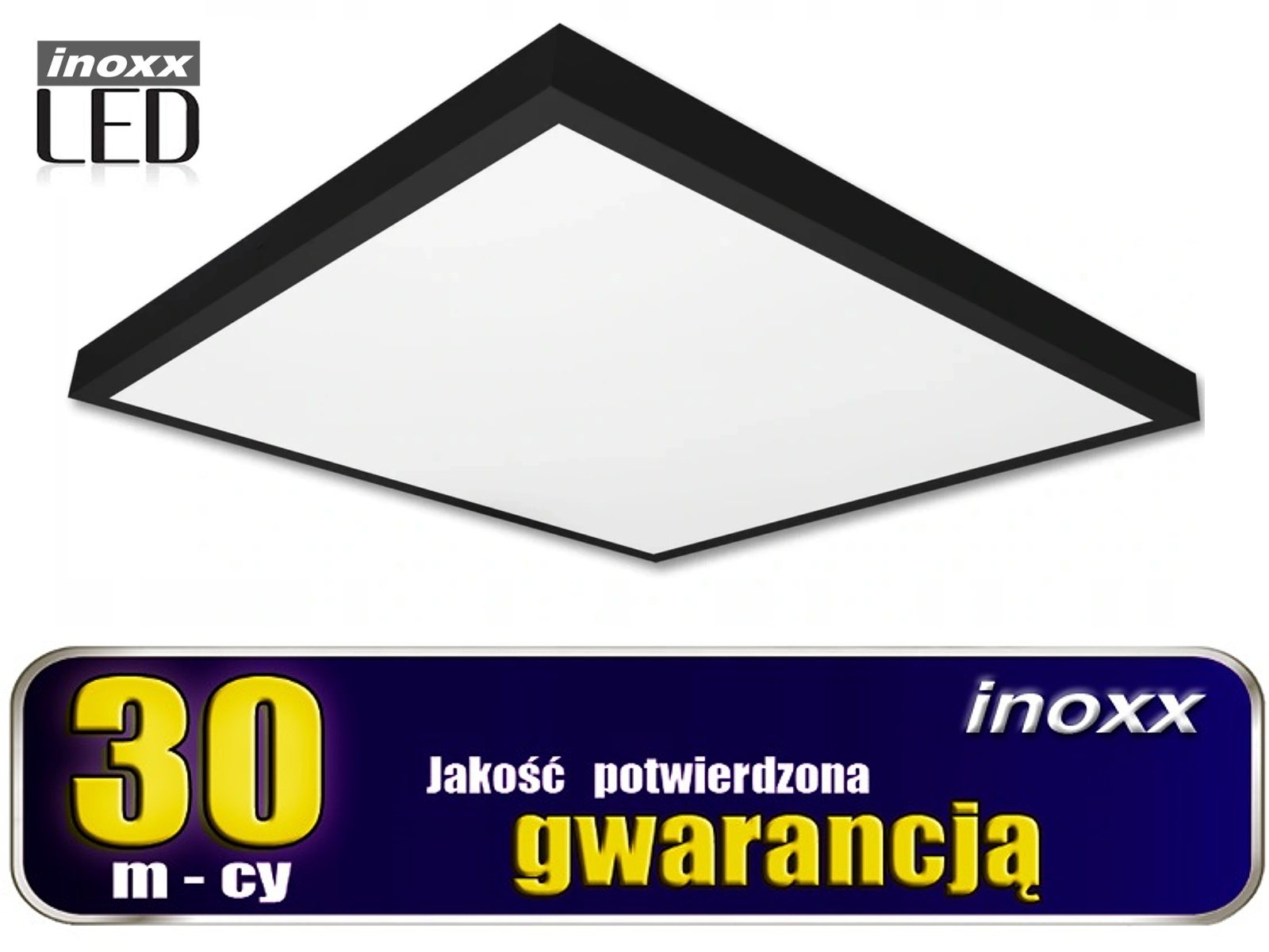 INOXX PAN60W60 6000K FS + INOXX PAN-PLF-60 BL FS--panel lednowoczesny panel ledowy typu slim w białej ramce, do zabudowy np. podtynkowejrównomiernie rozprasza światło na całej powierzchni (brak ciemnych punktów i widocznych diod)bardzo łatwy montaż i podłączenie (zasilacz i okablowanie na wtyk w zes