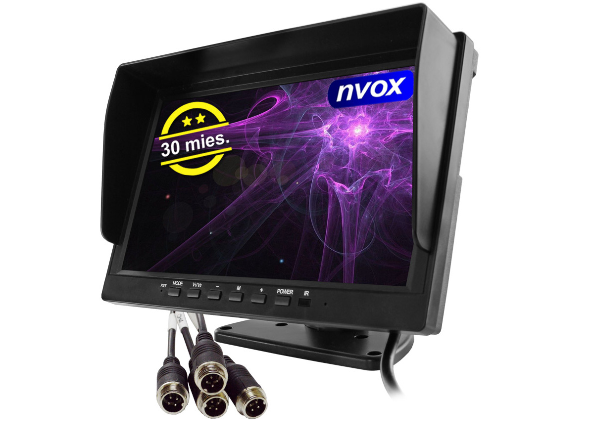 NVOX AHM6144 10cali QUAD AHD 4PIN--- AHD nowa technologia, łącząca zalety transmisji analogowej z transmisją w jakości IP - HD 720p oraz FullHD 1080p.- markowa matryca o podwyższonej rozdzielczości- obsługa do 4 kamer 4PIN QUAD (dostępne w ofercie)- możliwość montażu na uchwycie przy 