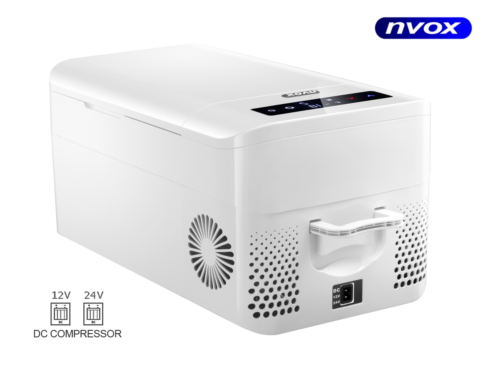 NVOX K20KD--ok. 6-krotnie wyższa wydajność, niż w chłodziarkach termoelektrycznych przy 2-krotnie niższym hałasie i poborze mocywbudowany niezawodny markowy kompresor DC z funkcją stopniowego rozruchuwysokiej jakości lodówka o najwyższej możliwej wydajności wypr