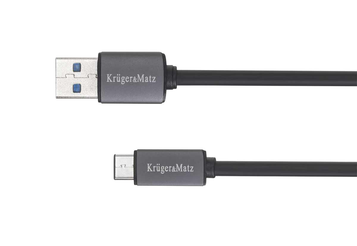 LEC-KM0348--KM0348 Kabel USB wtyk 3.0V - wtyk typu C 5G 1.0 Kruger&amp;amp;MatzDane techniczne:Kabel USB 3.0 wtyk - na USB typu C wtykO.D. 4.2 mmŁadowanie i data transfer 3.0VPrędkość: 5 GbpsMetalowe wtyki, żyła miedziana OFCDługość: 1 mWymiary opakowania: 2