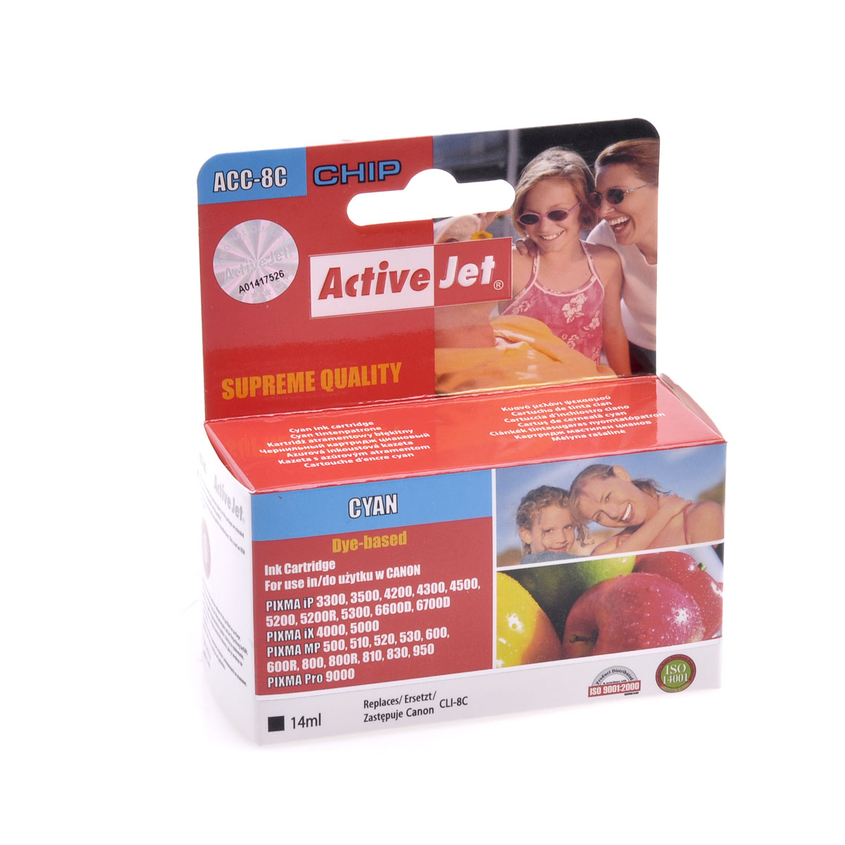LEC-ACJ-ACC-8C--Kod OEM: CLI-8CInformacje dodatkowe: Wkład atramentowy z chipemPasuje do drukarek: PIXMA: IP3500, IP4200, IP4300, IP4500, IP5200, IP5200R, IP5300, IP6600D, IP6700D, MP500, MP520, MP530, MP600, MP610, MP800, MP800R, MP810, MP830, MP950, MP960, MP970, 