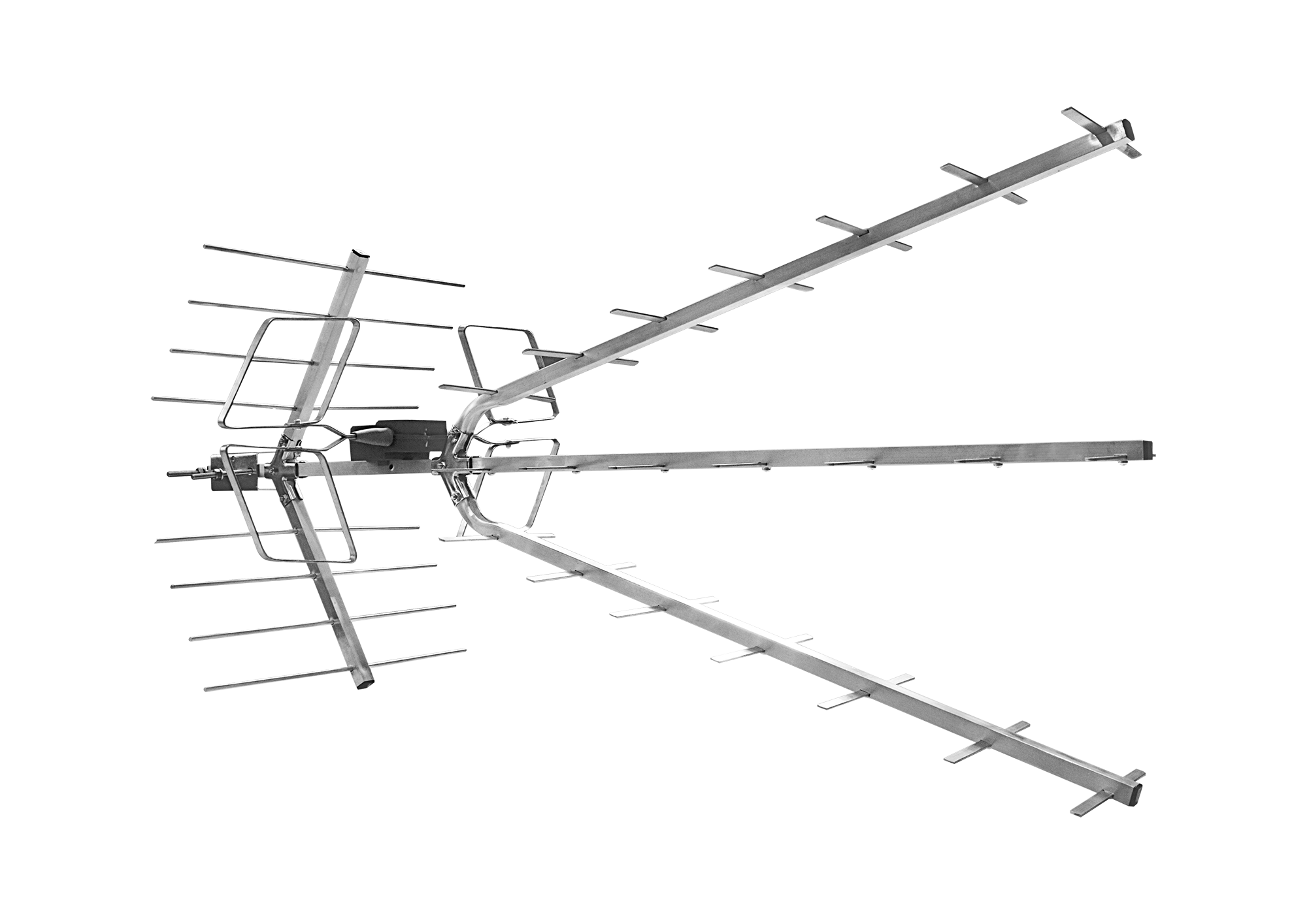 LEC-ANT0006--Typ anteny: kierunkowa - 39 elementówKanały pracy: 5-12 (174-230 MHz), 21-60 (474-790 MHz)Średni zysk z symetryzatorem: do 25 dBŚredni zysk ze wzmacniaczem: do 48 dBPolaryzacja:  - UHF - pozioma - VHF - pozioma / pionowaImpedancja wyjściowa: 75 OhmIm