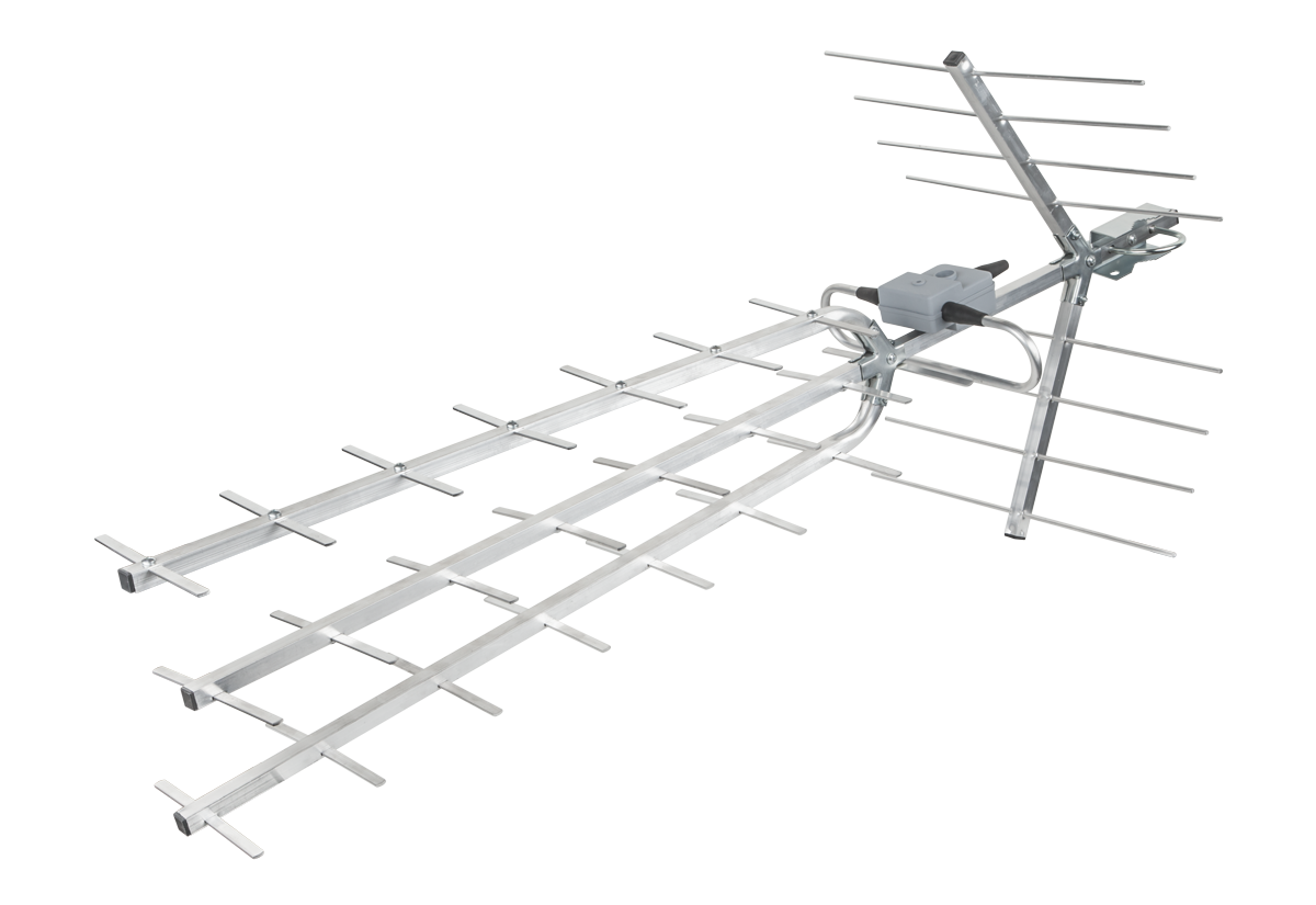 LEC-ANT0099--Typ anteny: kierunkowa - 36 elementów Kanały pracy: 21 - 69 (474-862 MHz)Średni zysk z symetryzatorem: do 25 dBPolaryzacja: pozioma Impedancja wyjściowa: 75 OhmZłącze: typu FKompatybilna z systemem DVB-T2---W zestawie symetryzator. Brak zasilacza ora