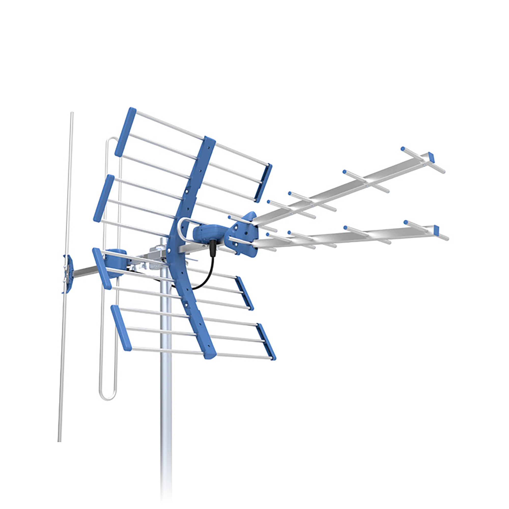 LEC-ANT0712------------Cechy----------Antena combo - pasmo VHF + UHFTechnologia 5G ProtectedRegulowana polaryzacja pasma VHFSzybki montaż, bez narzędziGotowa do odbioru pasma DVB-T/T2 i DAB+Konstrukcja odporna na warunki atmosferyczneDipol ze zwrotnicą VHF/UHF---