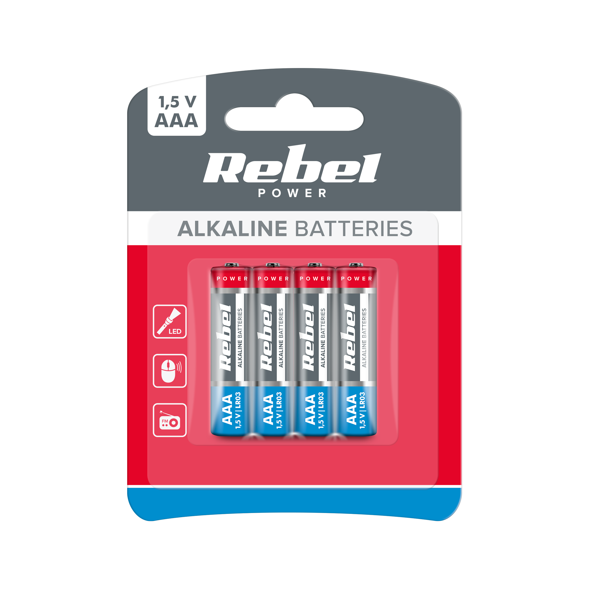 LEC-BAT0060B--Baterie alkaliczne Rebel posiadają dużą wydajność dlatego z powodzeniem można je stosować do urządzeń o dużym poborze energii takich jak zabawki elektroniczne, odtwarzacze CD/MP3, przenośny sprzęt elektroniczny, latarki, piloty. Użycie technologii pi