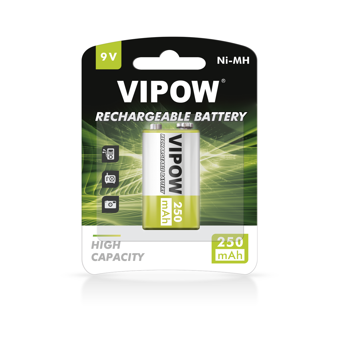 LEC-BAT2006--Rozmiar: HF9Pojemność: 250 mAhNapięcie: 9 VBlister: 1 szt.