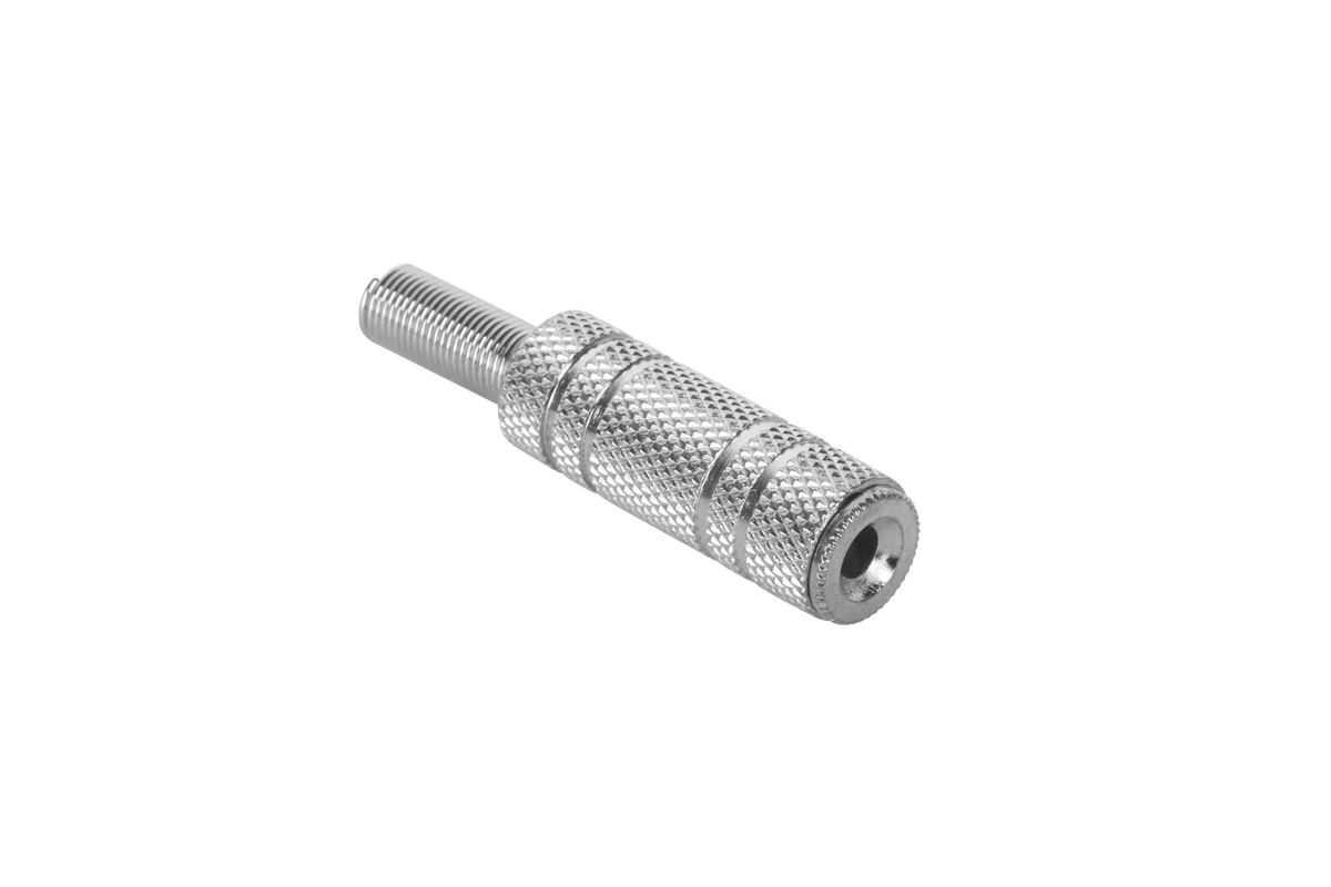 LEC-GNI0012M--Gniazdo Jack 3.5mm mono metal-kabel