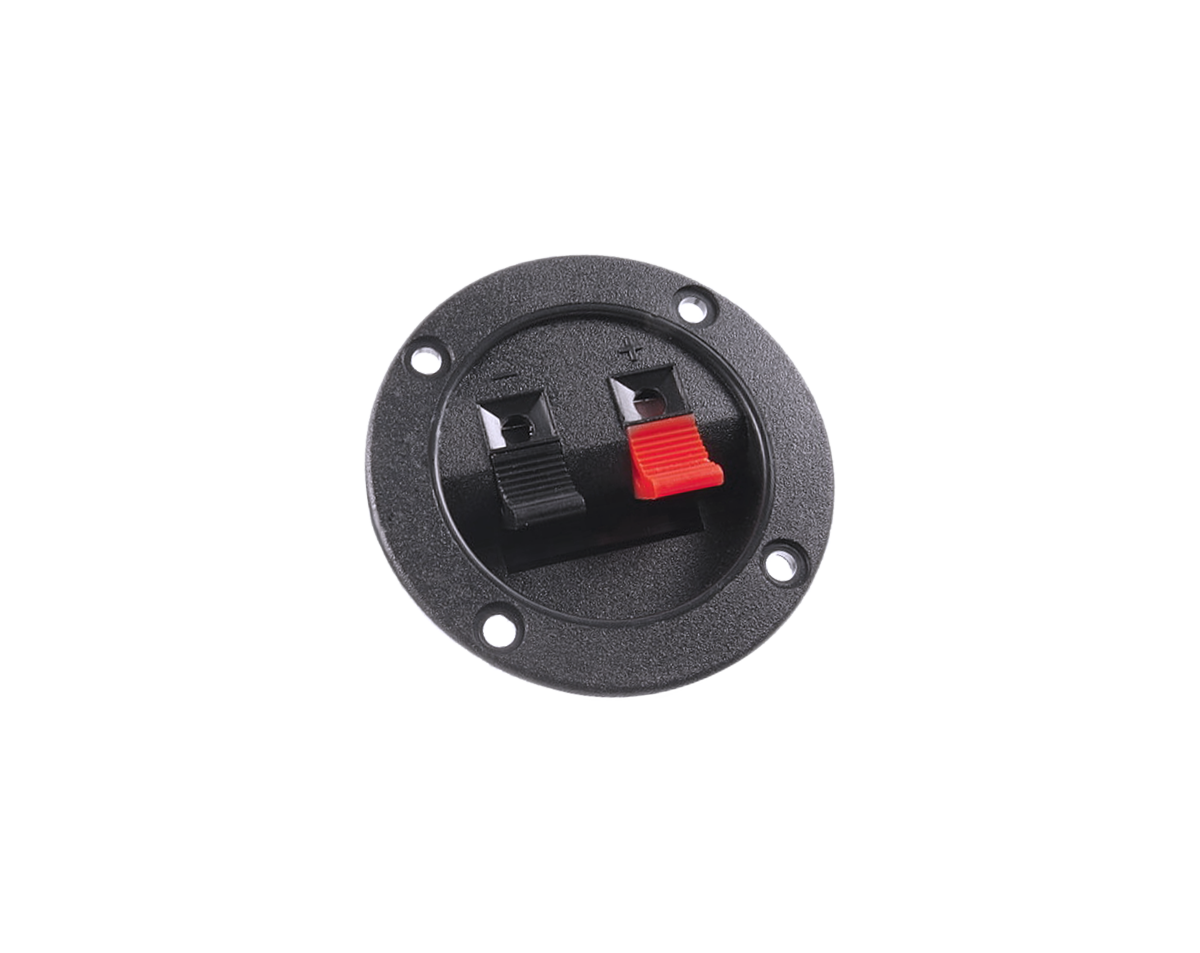 LEC-GNI0238--Gniazdo głośnikowe 2-pin, montaż, okrągłeMin. zamówienie: 10szt.