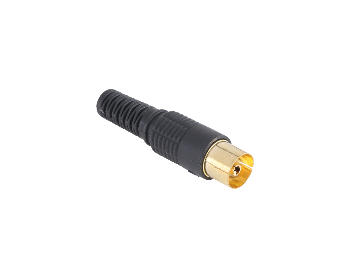LEC-GNI0251Z--Gniazdo antenowe TV na kabel długie czarne złote