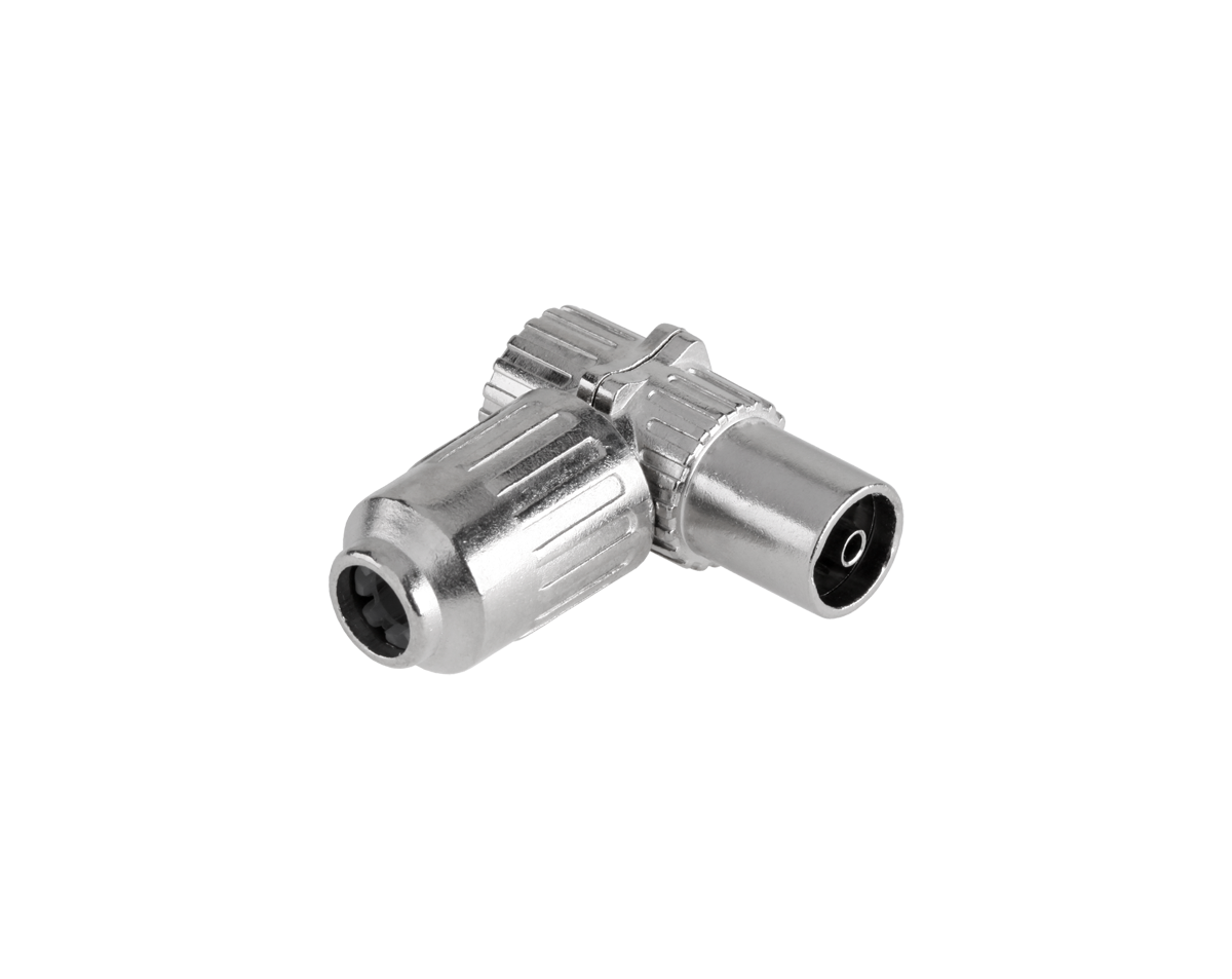 LEC-GNI0506--Gniazdo TV metalowe na kabel, niklowaneMin. zamówienie: 10szt.