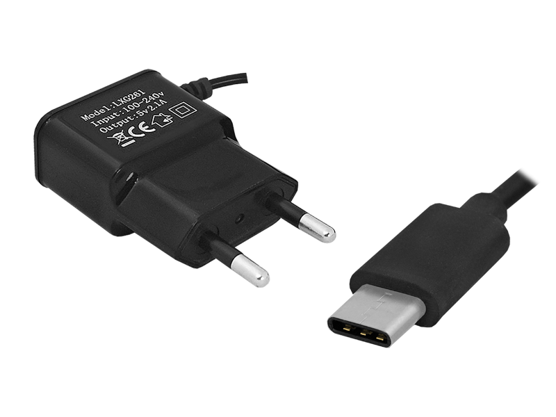 LEC-GSM1205LX--Ładowarka sieciowa USB typ C 2100 mA czarna LXG261