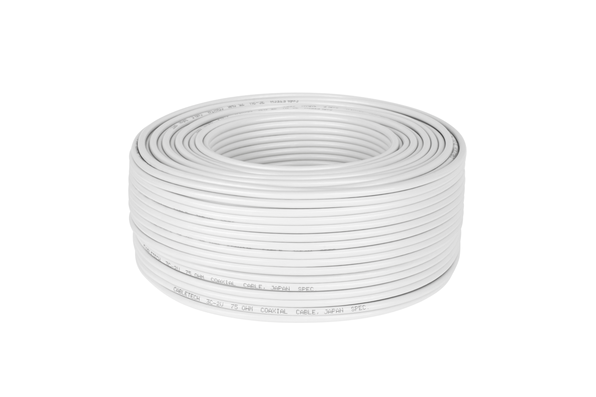 LEC-KAB0001--- Model 3C2V ? 100m- Średnica żyły: 0,5mm, miedź- Oplot: 32/0,12 + folia AL.- Średnica izolacji wewnętrznej: 3,7mm PE- Średnica zewnętrzna: 5,0mm PCV