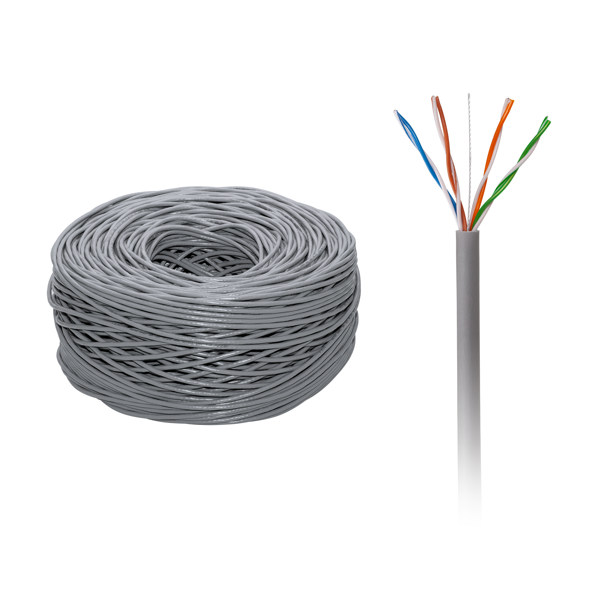 LEC-KAB0100CCA--- rolka 305m- Rodzaj żyły: drut (stop miedzi z aluminium)- Ilość par: 4