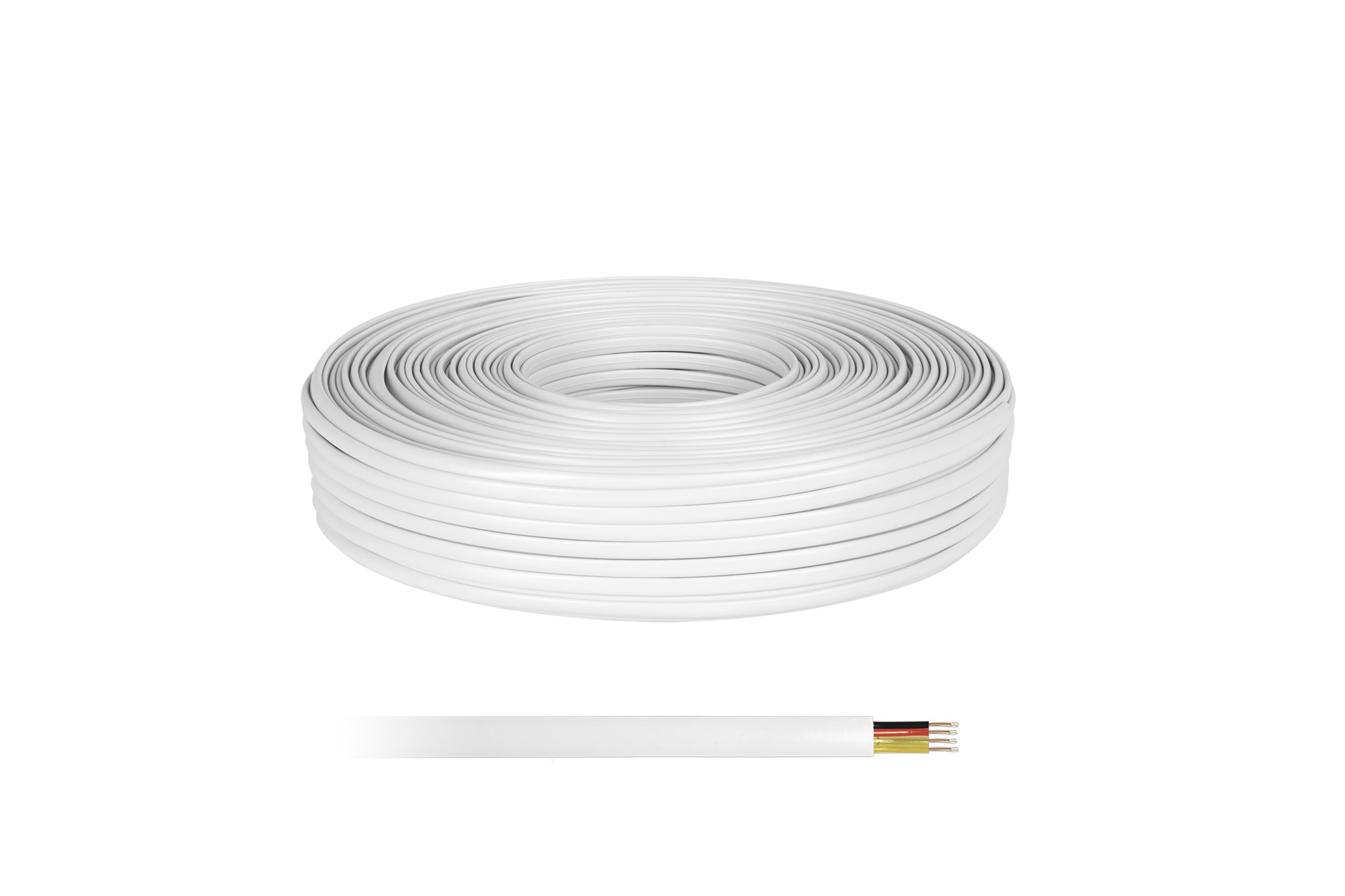 LEC-KAB0502LX--Kabel telefoniczny 4C biały 100 LXK511