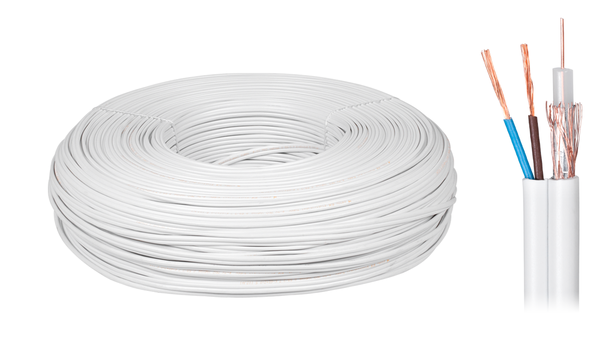 LEC-KAB0546--Kabel koncentryczny YWDXek 75-0.59/3.7 K-60 + 2x0,5mm 100m