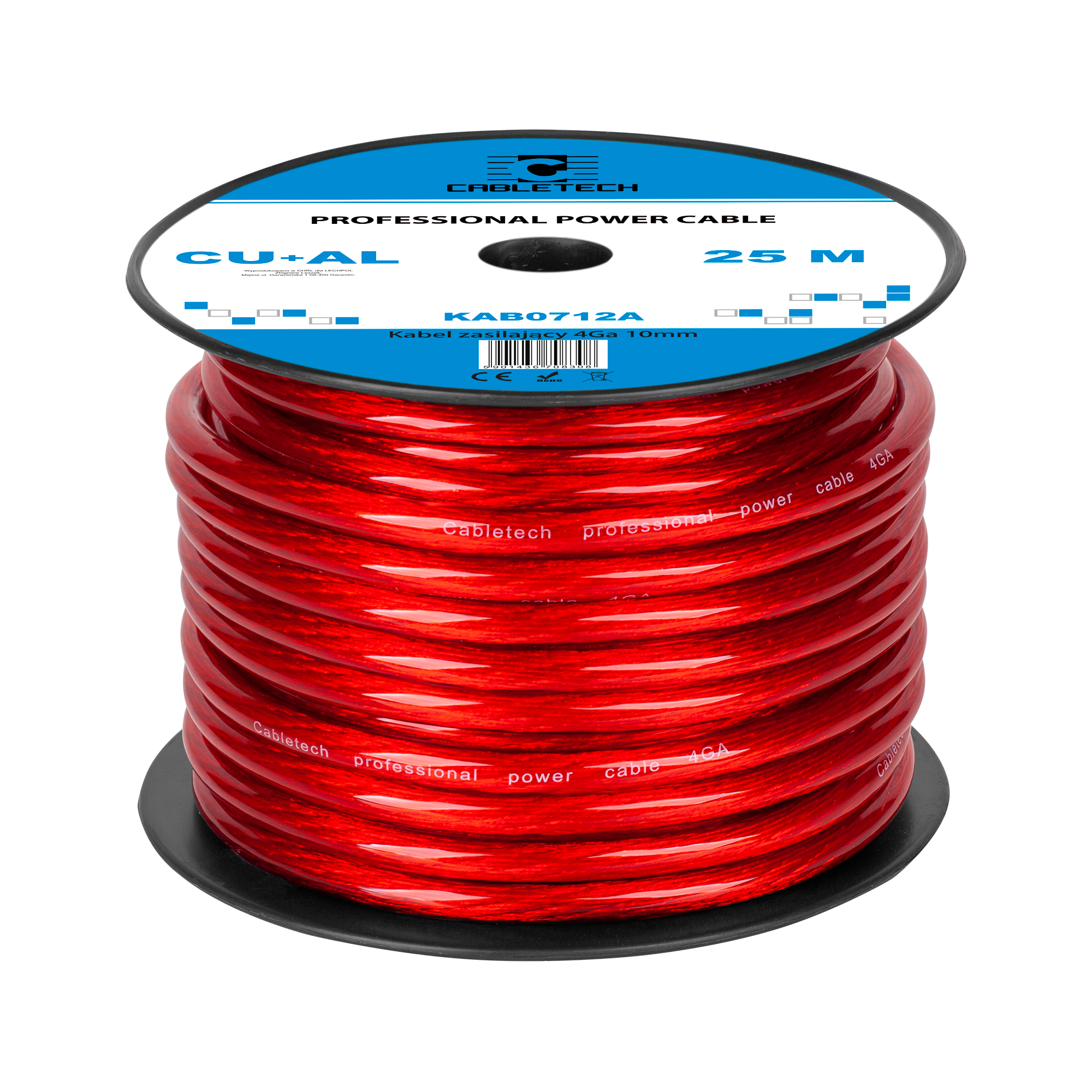 LEC-KAB0712A--Żyła: miedź+aluminiumPrzekrój żyły: 21,15mm2Średnica zewnętrzna: 10mm